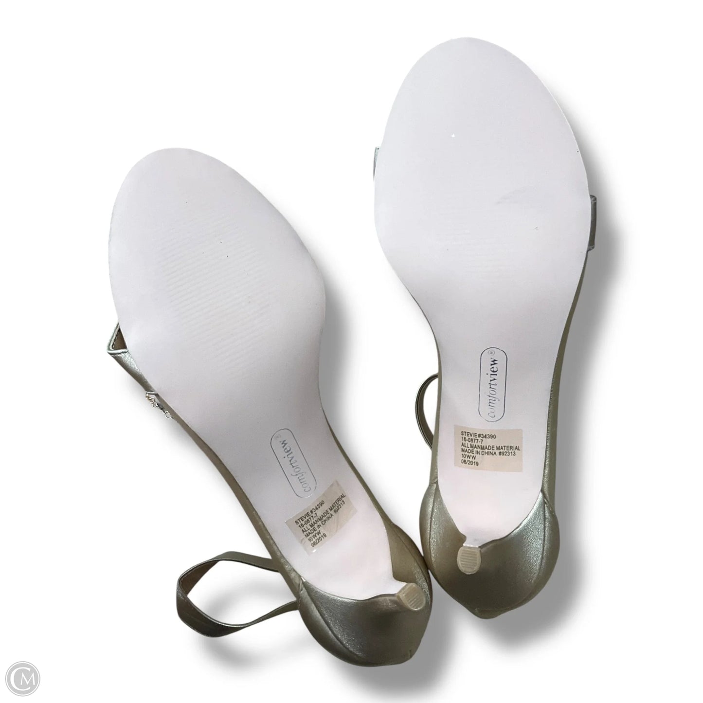 Shoes Heels Kitten By Comfortview In Gold, Size: 10