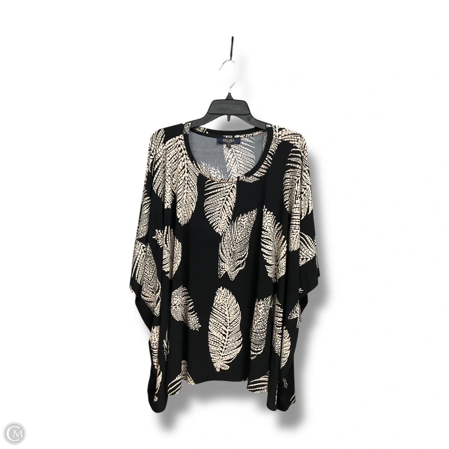 Blouse Short Sleeve By Rachel Roy In Black & Cream, Size: 2x