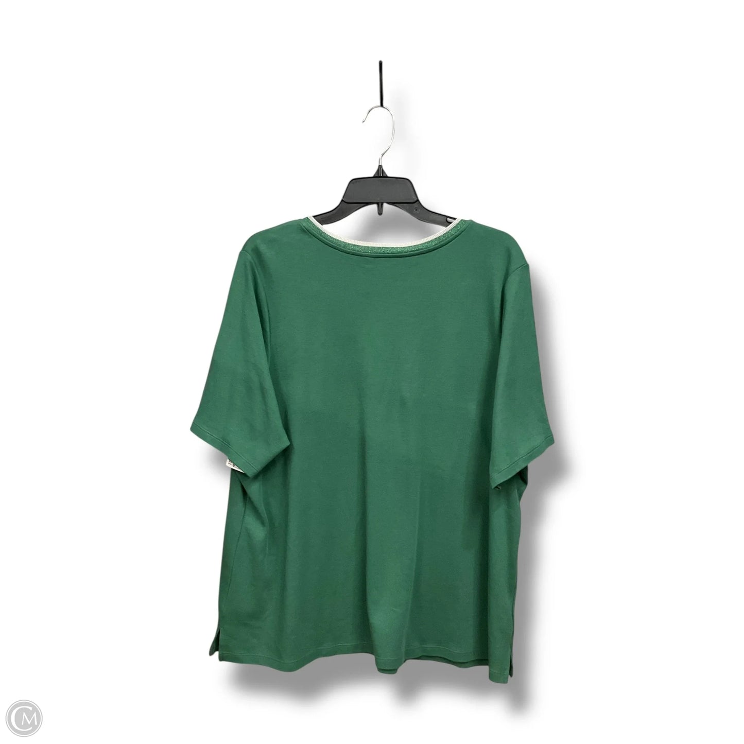 Top Short Sleeve By Isaac Mizrahi In Green, Size: 2x
