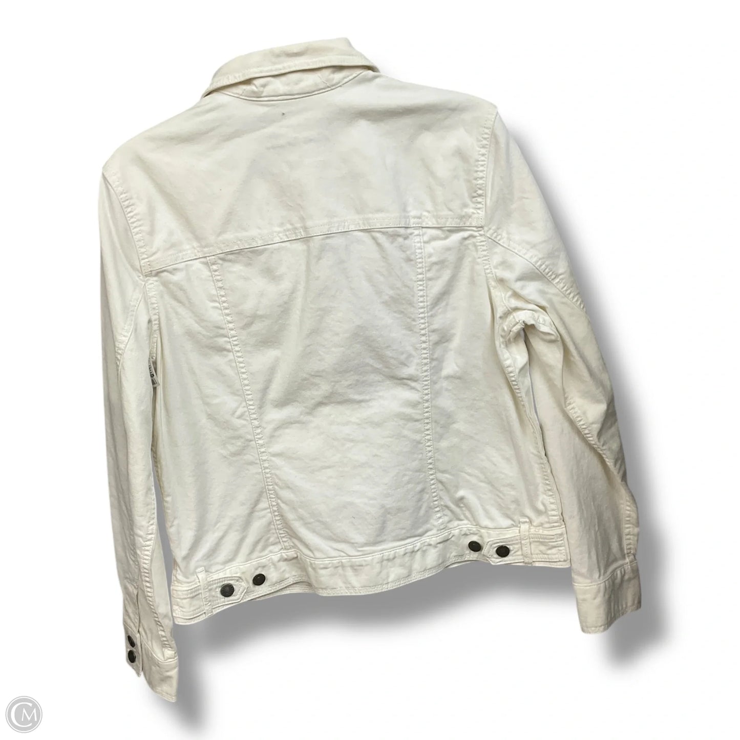 Jacket Denim By Eddie Bauer In White, Size: L