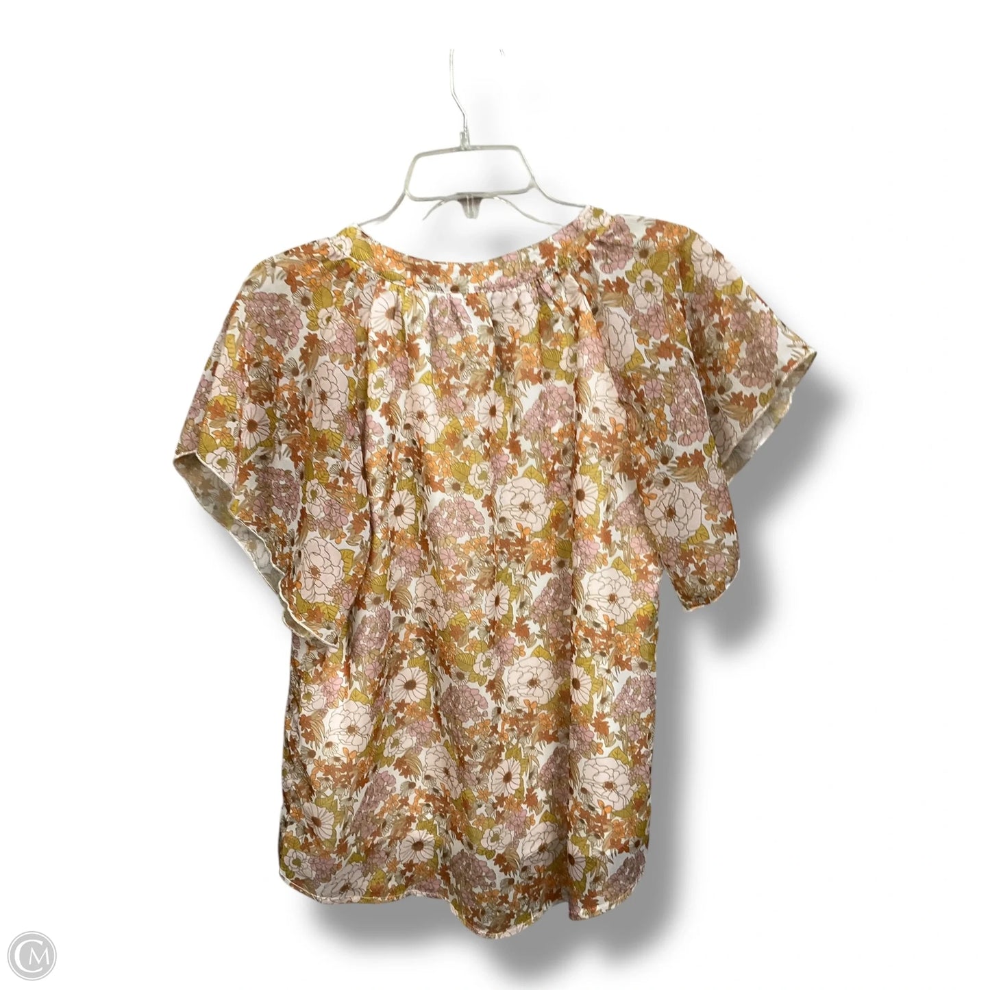 Top Short Sleeve By Cmc In Floral Print, Size: S