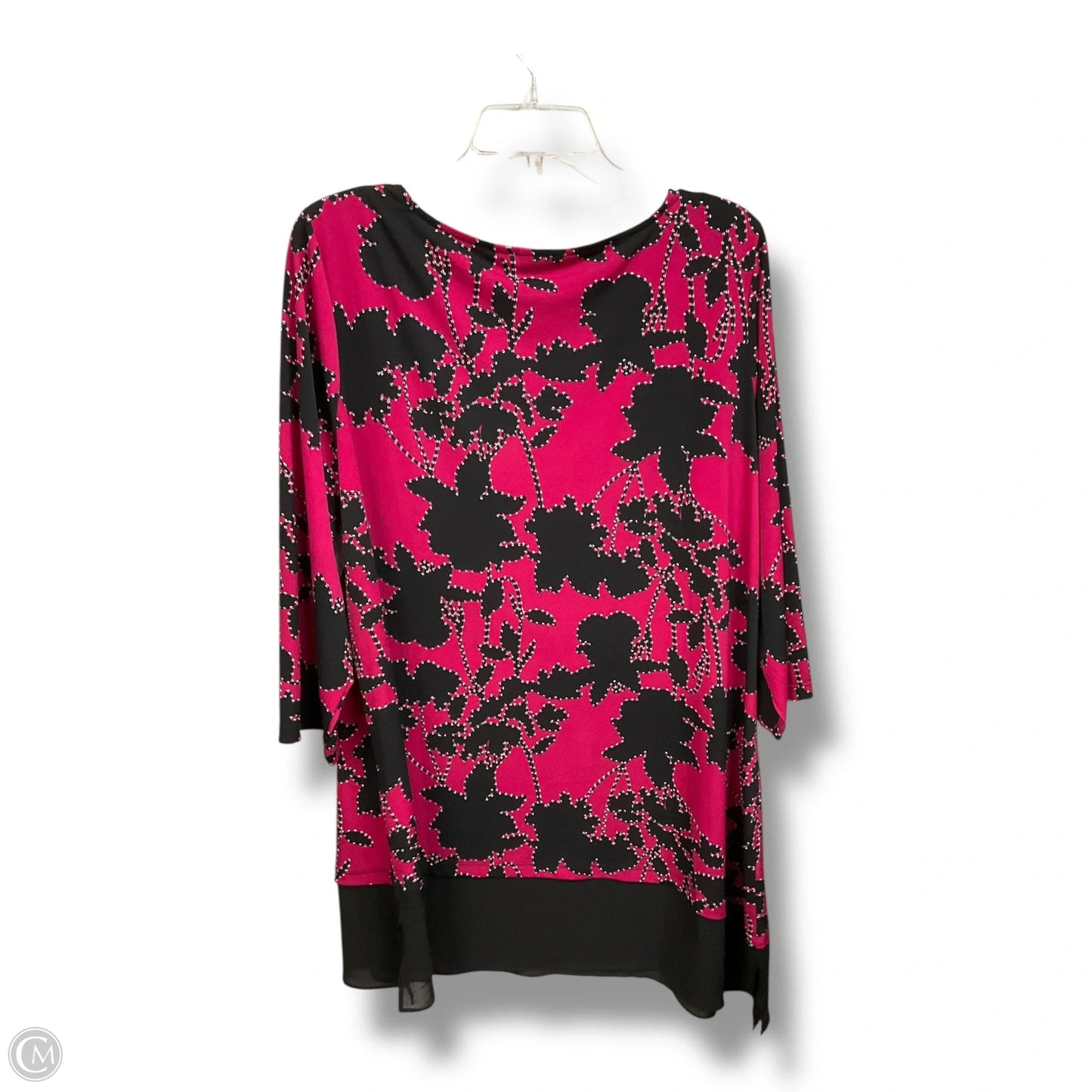 Blouse 3/4 Sleeve By Susan Graver In Maroon, Size: Xl