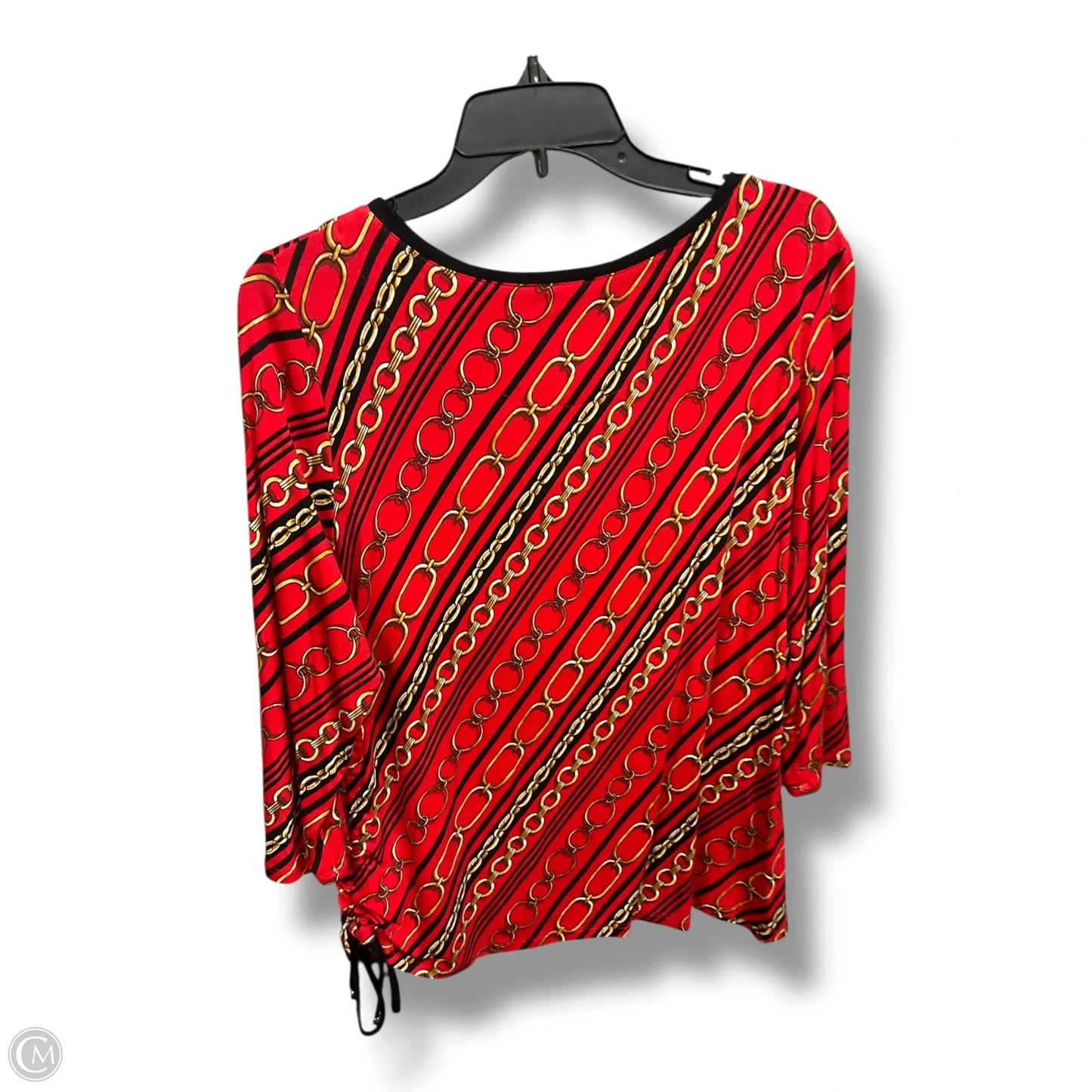 Blouse 3/4 Sleeve By Ruby Rd In Red, Size: Lp