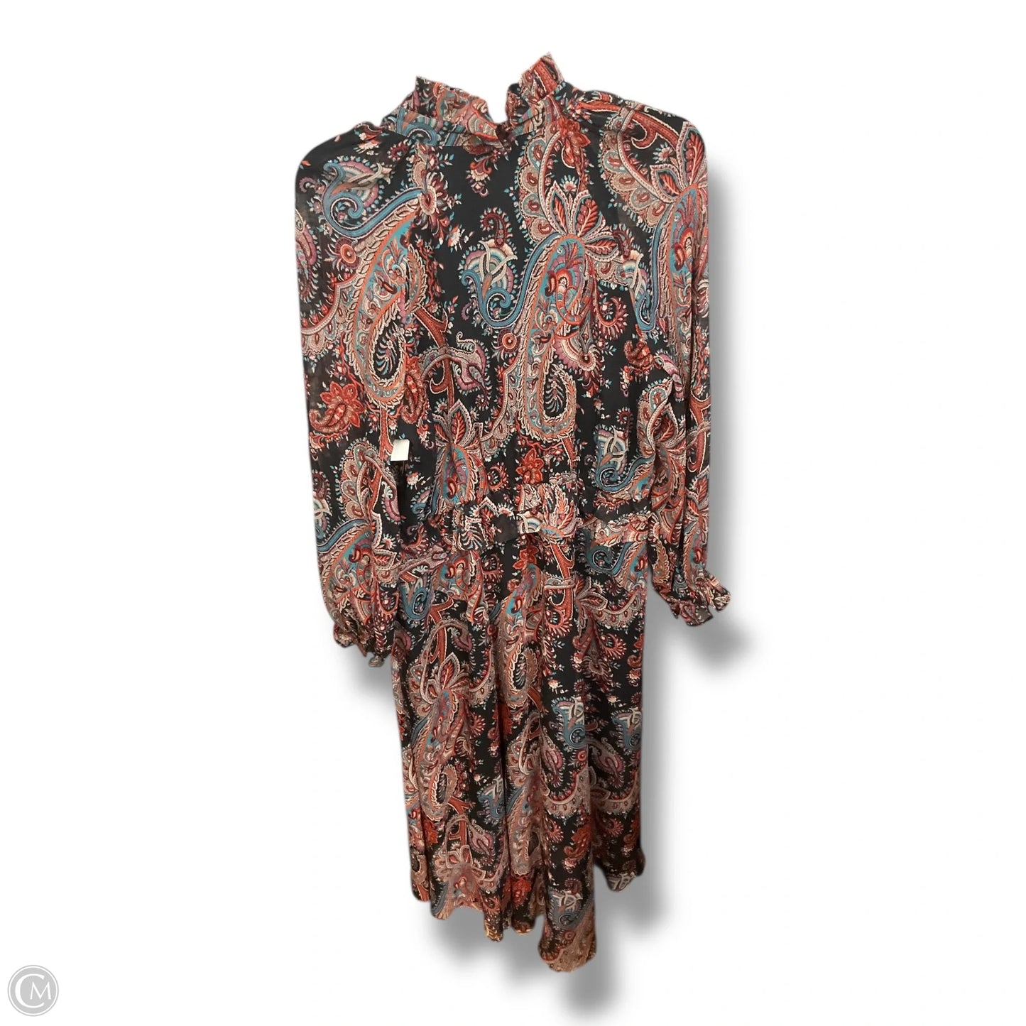Dress Casual Maxi By Banana Republic In Paisley Print, Size: L