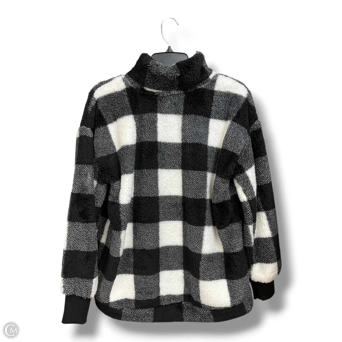 Jacket Shirt By Loft In Black & White, Size: S