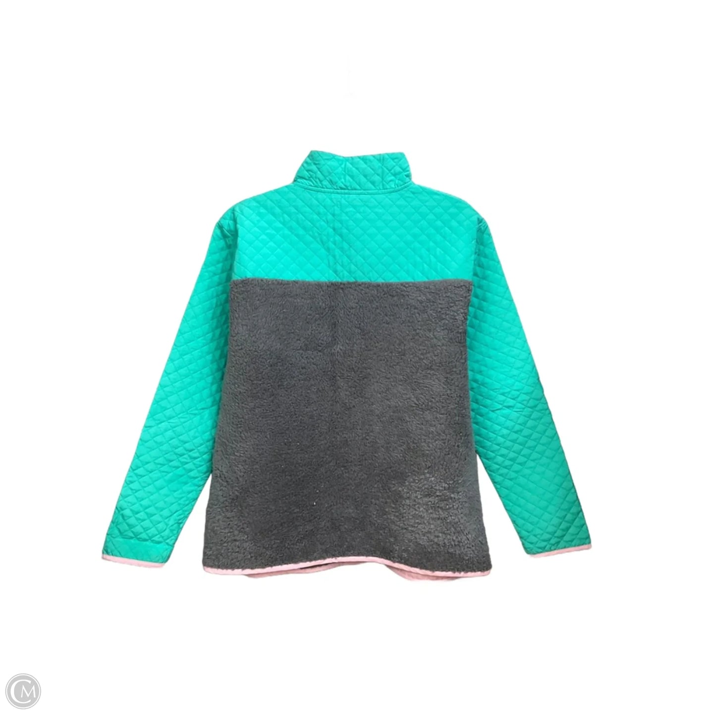 Top Long Sleeve By Crown And Ivy In Green & Grey, Size: M