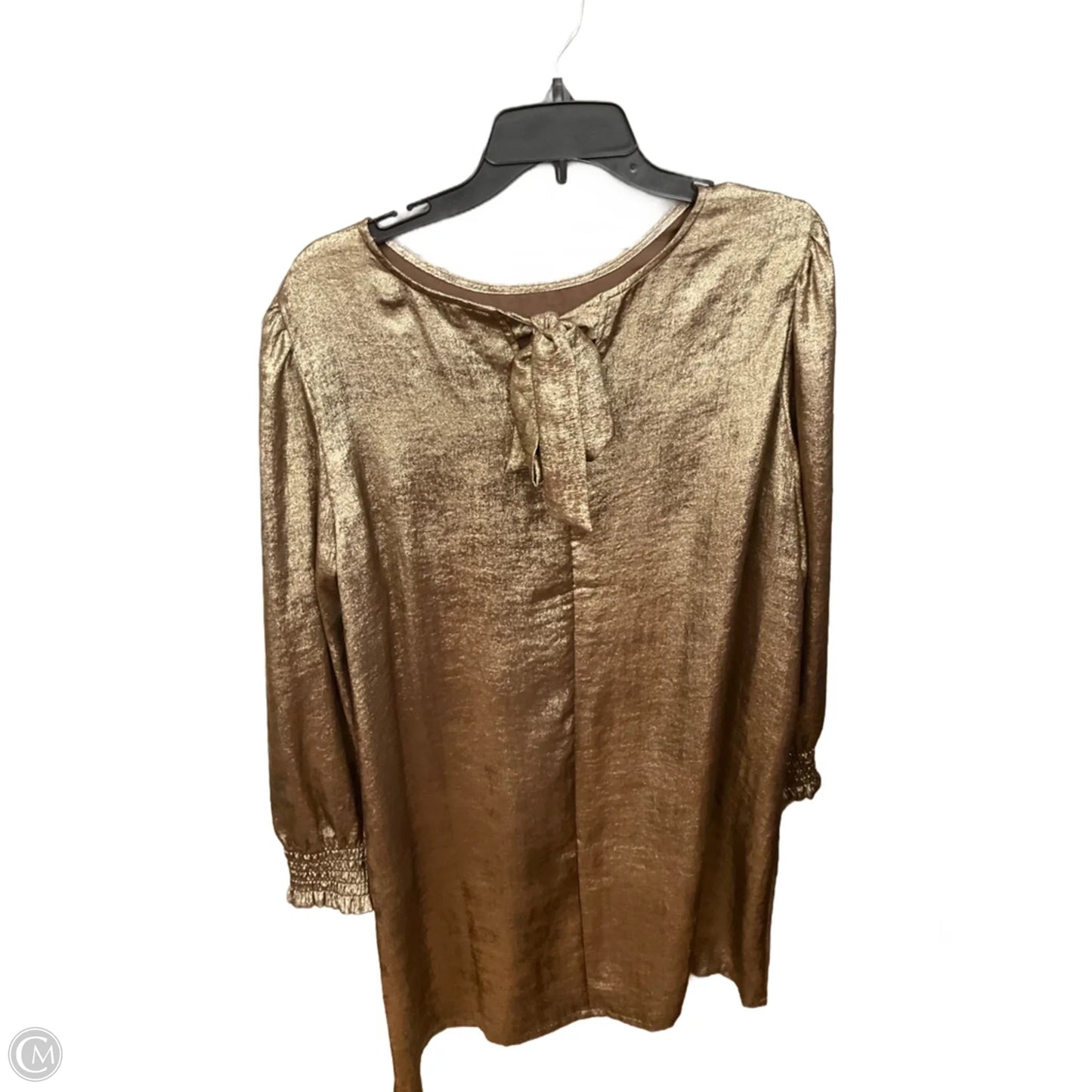 Dress Party Midi By Loft In Gold, Size: Xl