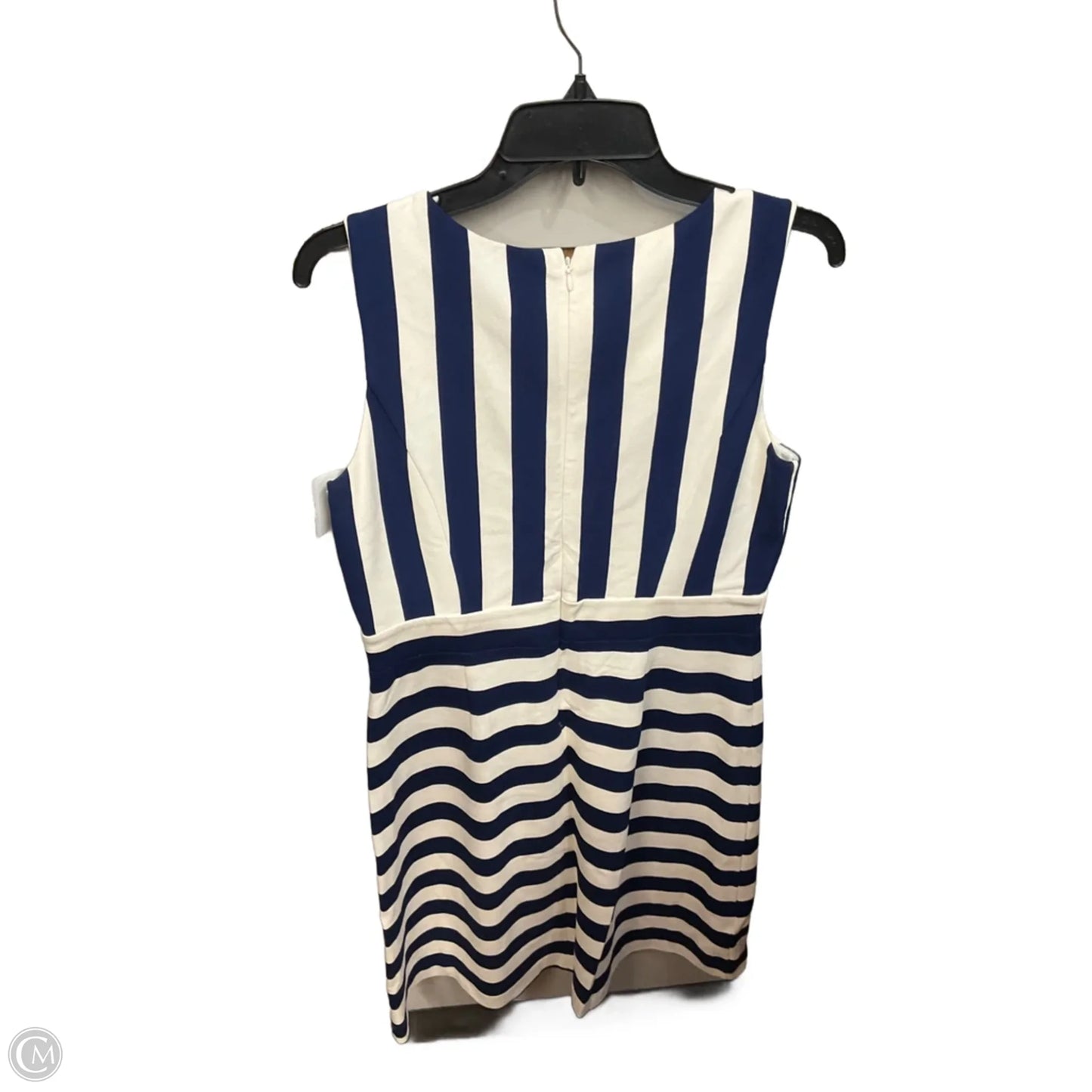 Dress Casual Midi By Ann Taylor In Striped Pattern, Size: M