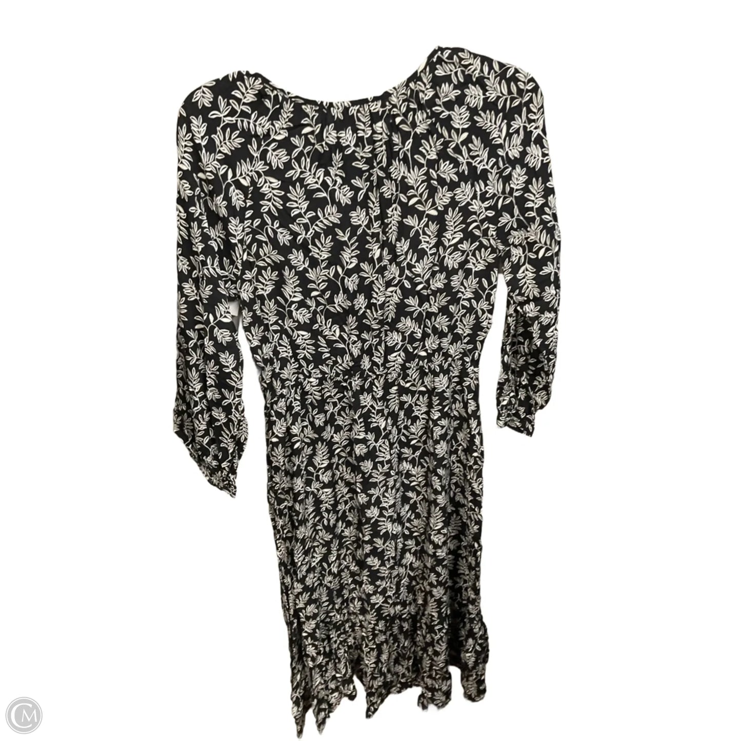 Dress Casual Midi By Old Navy In Black & White, Size: S