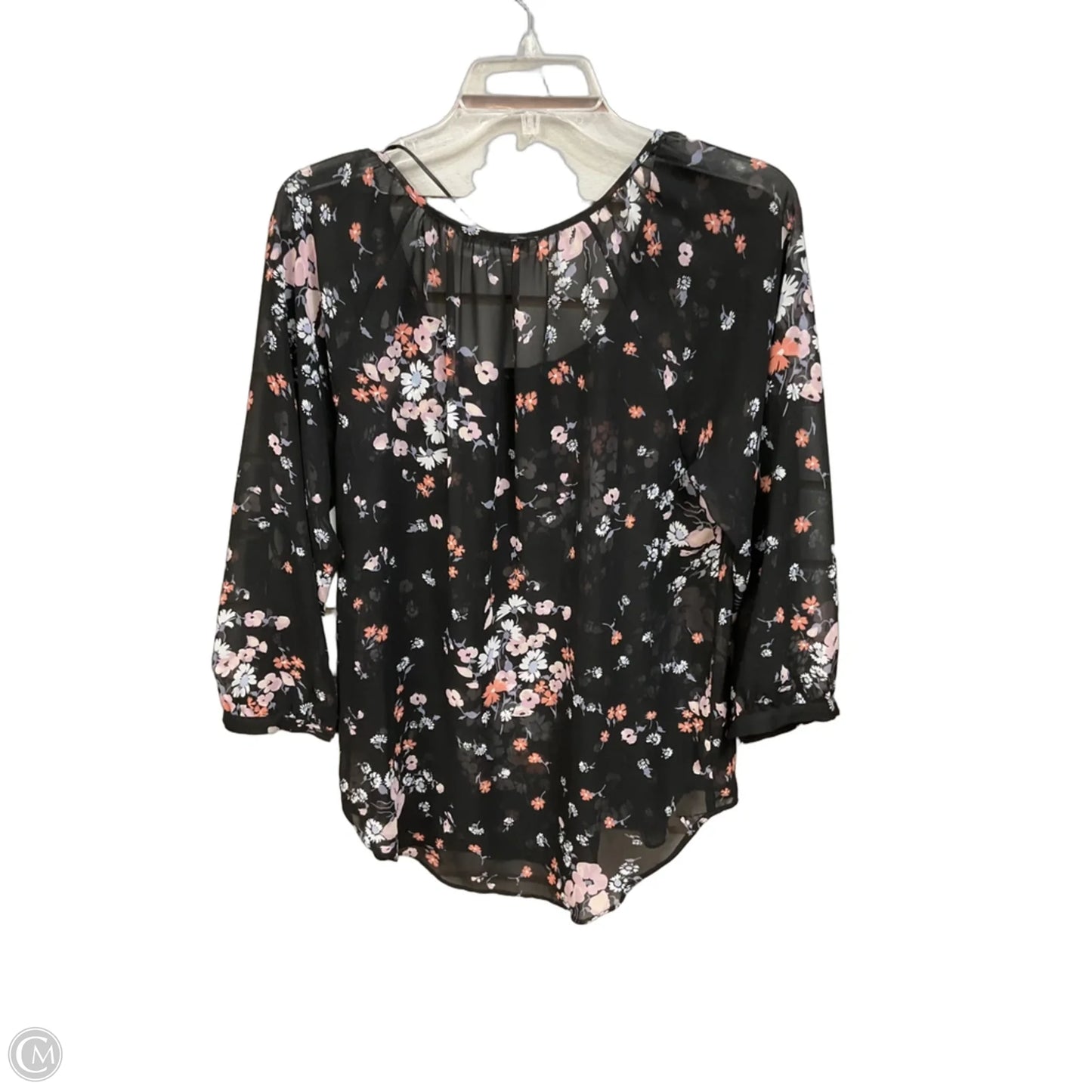 Blouse Long Sleeve By Lc Lauren Conrad In Floral Print, Size: M