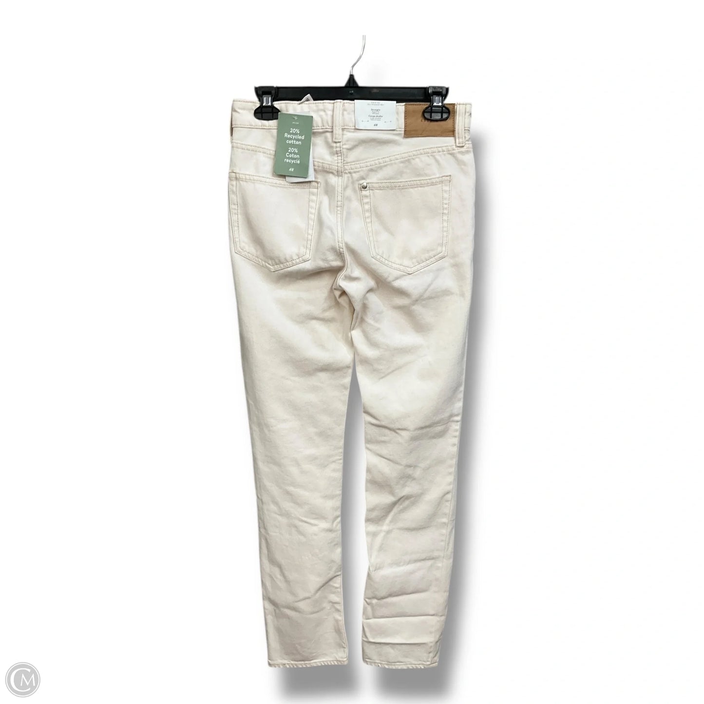 Jeans Straight By H&m In Beige, Size: 2