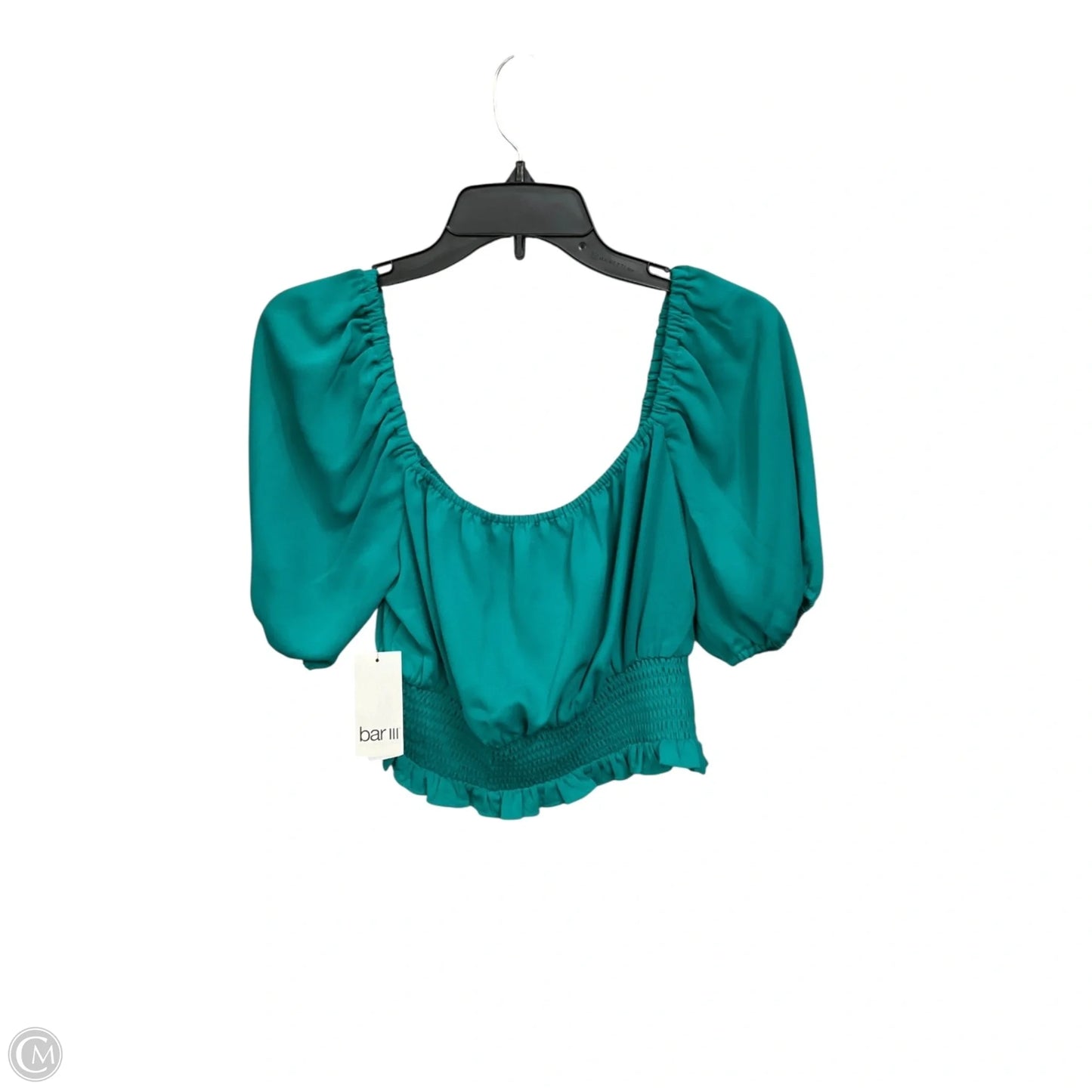 Top Short Sleeve By Bar Iii In Green, Size: M
