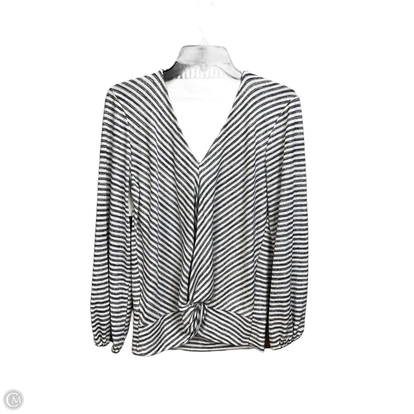 Top Long Sleeve By Liverpool In Striped Pattern, Size: S
