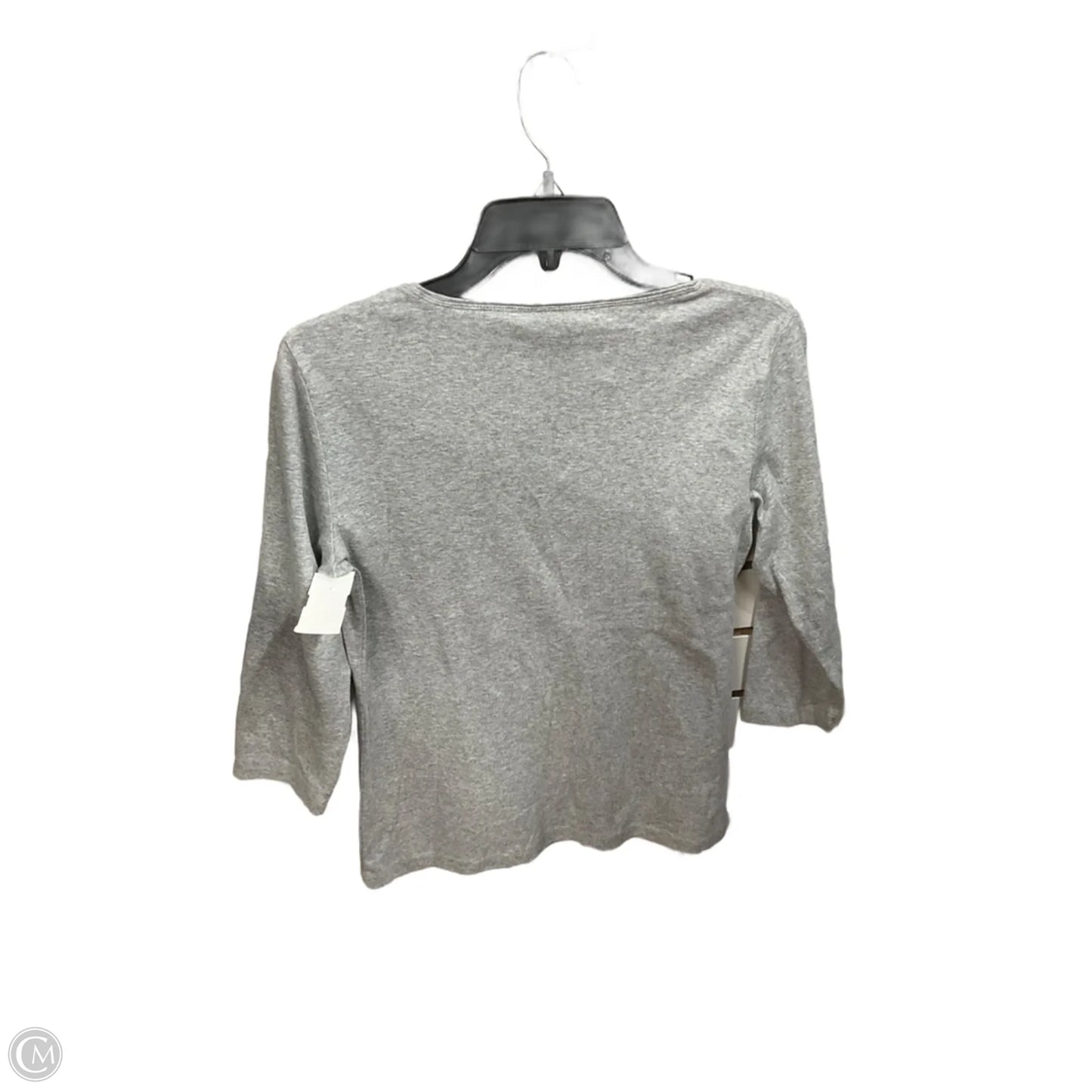 Top 3/4 Sleeve By Karen Scott In Grey, Size: S