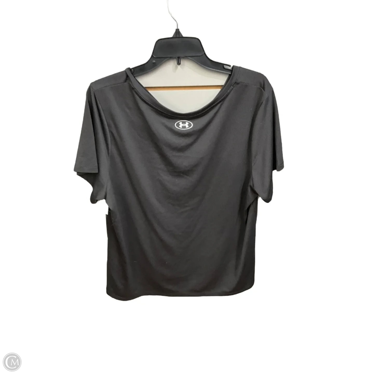 Athletic Top Short Sleeve By Under Armour In Grey, Size: 1x