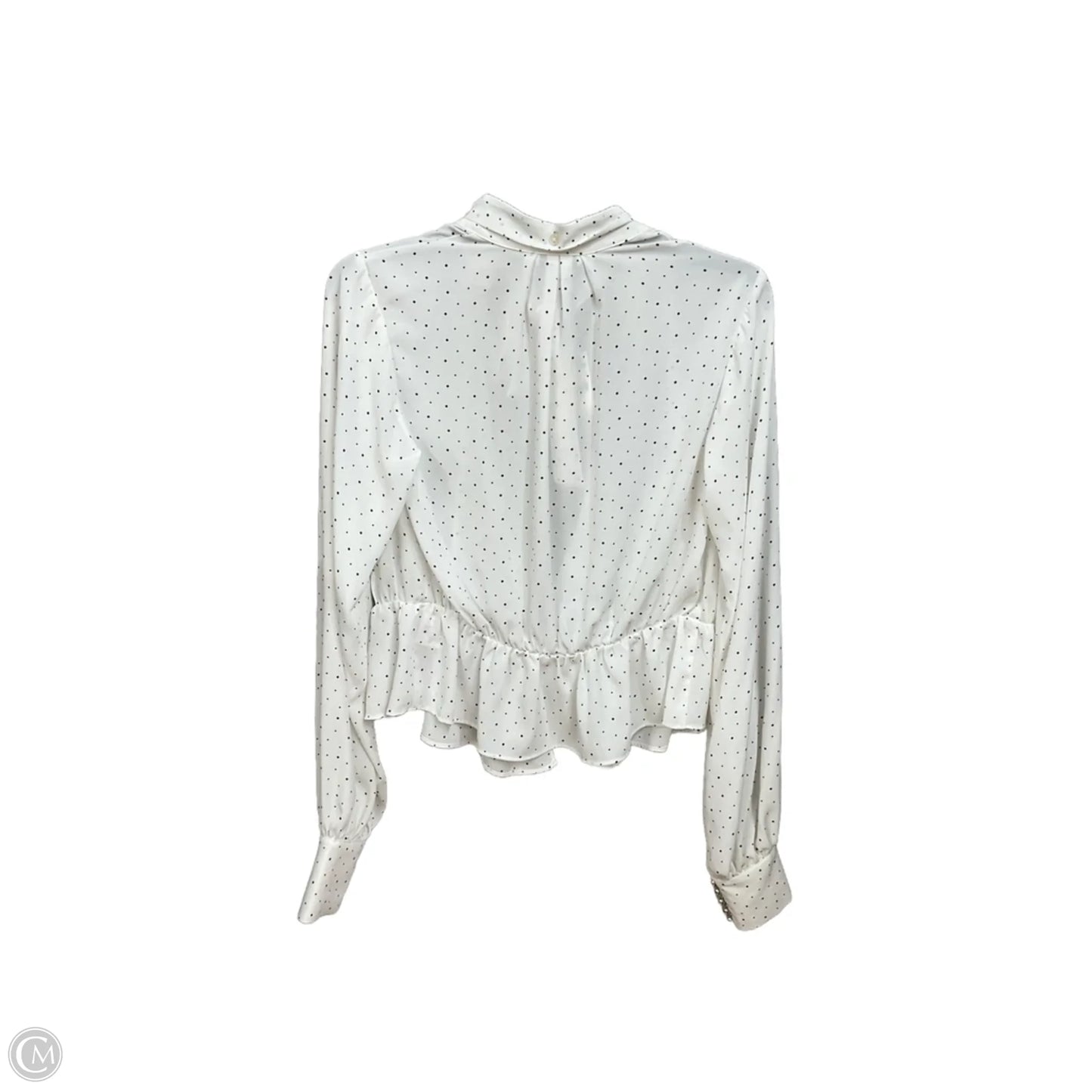 Top Long Sleeve By Express In Polkadot Pattern, Size: Xs