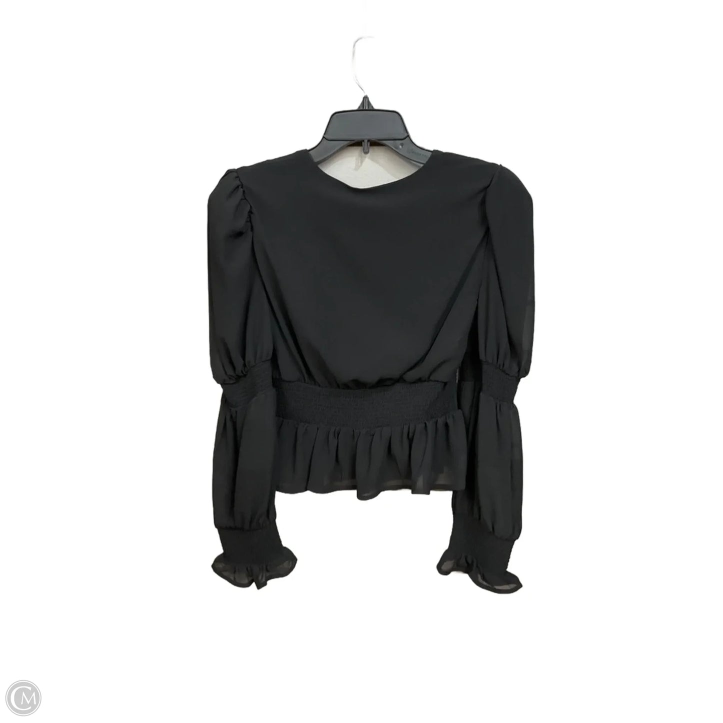 Top Long Sleeve By Bebe In Black, Size: S