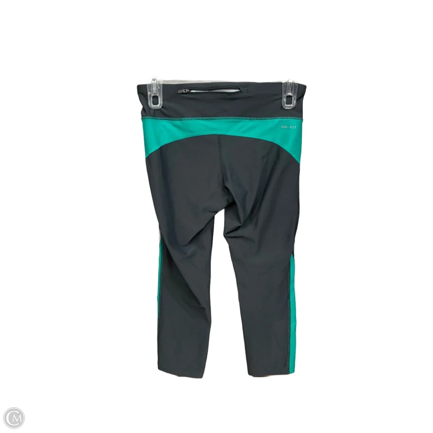 Athletic Leggings Capris By Nike Apparel In Green & Grey, Size: S