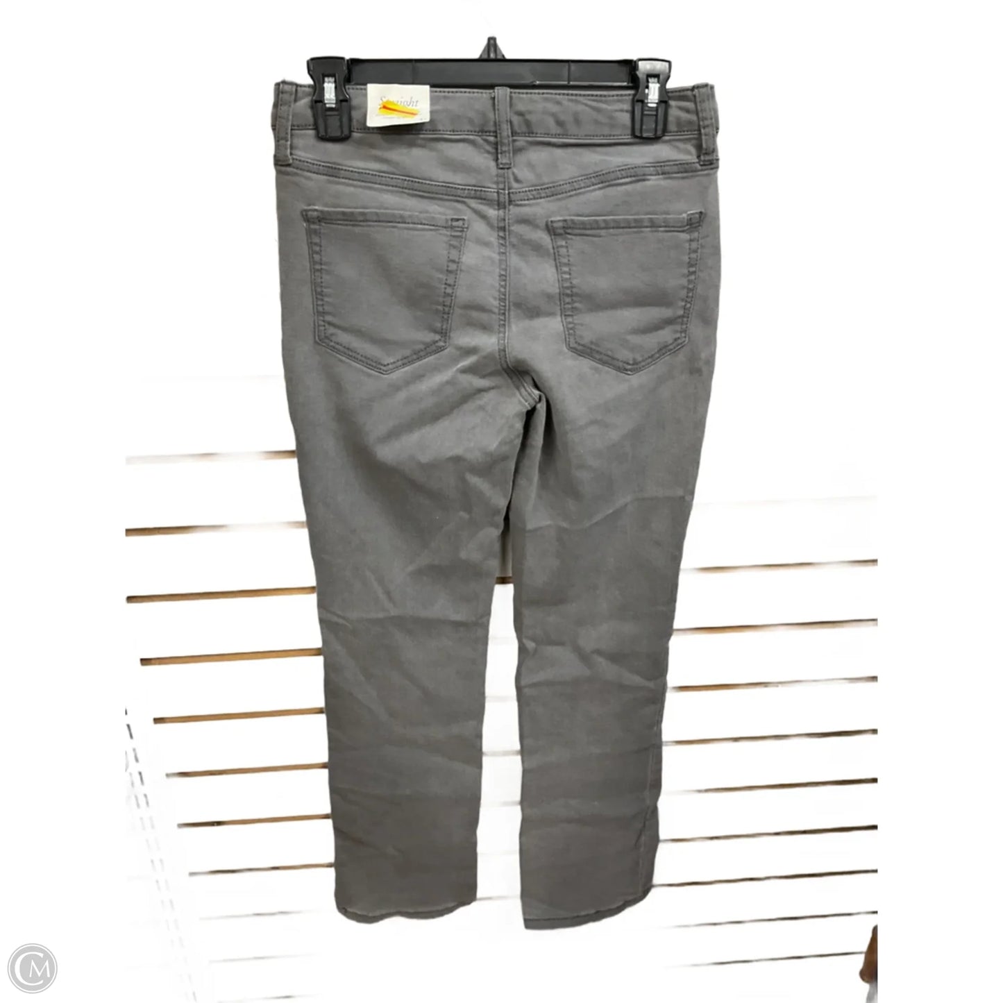 Jeans Straight By Croft And Barrow In Grey Denim, Size: 4