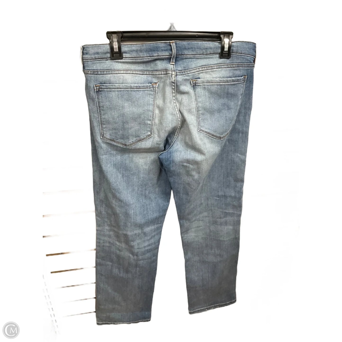 Jeans Straight By Banana Republic In Blue Denim, Size: 12