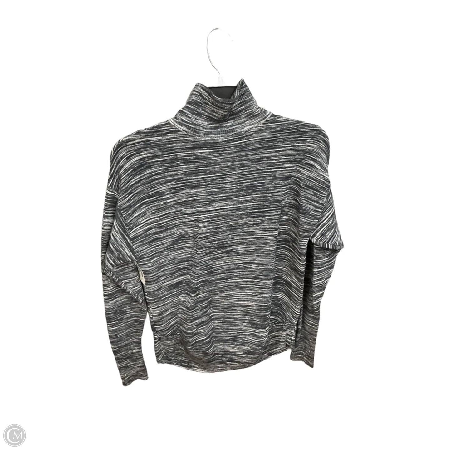 Athletic Top Long Sleeve Collar By Offline By Aerie In Green & White, Size: Xxs