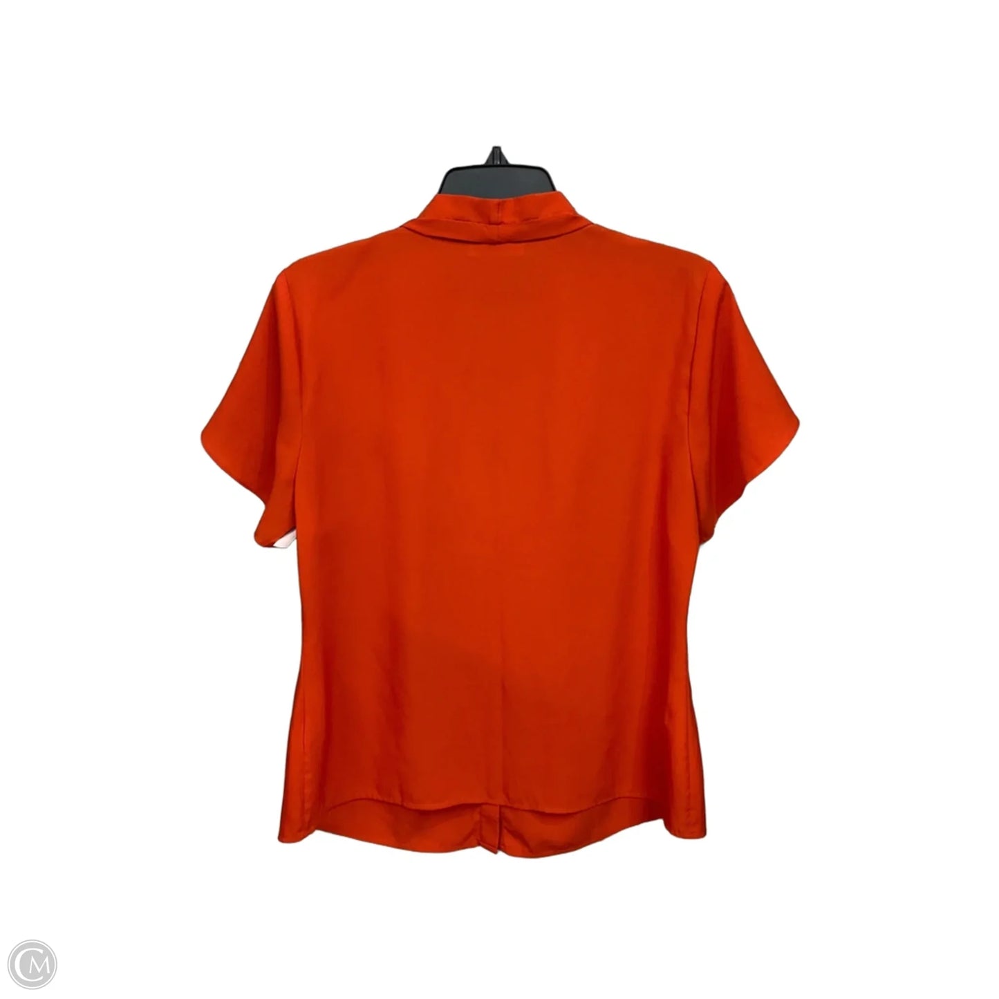 Blouse Long Sleeve By Calvin Klein In Orange, Size: L