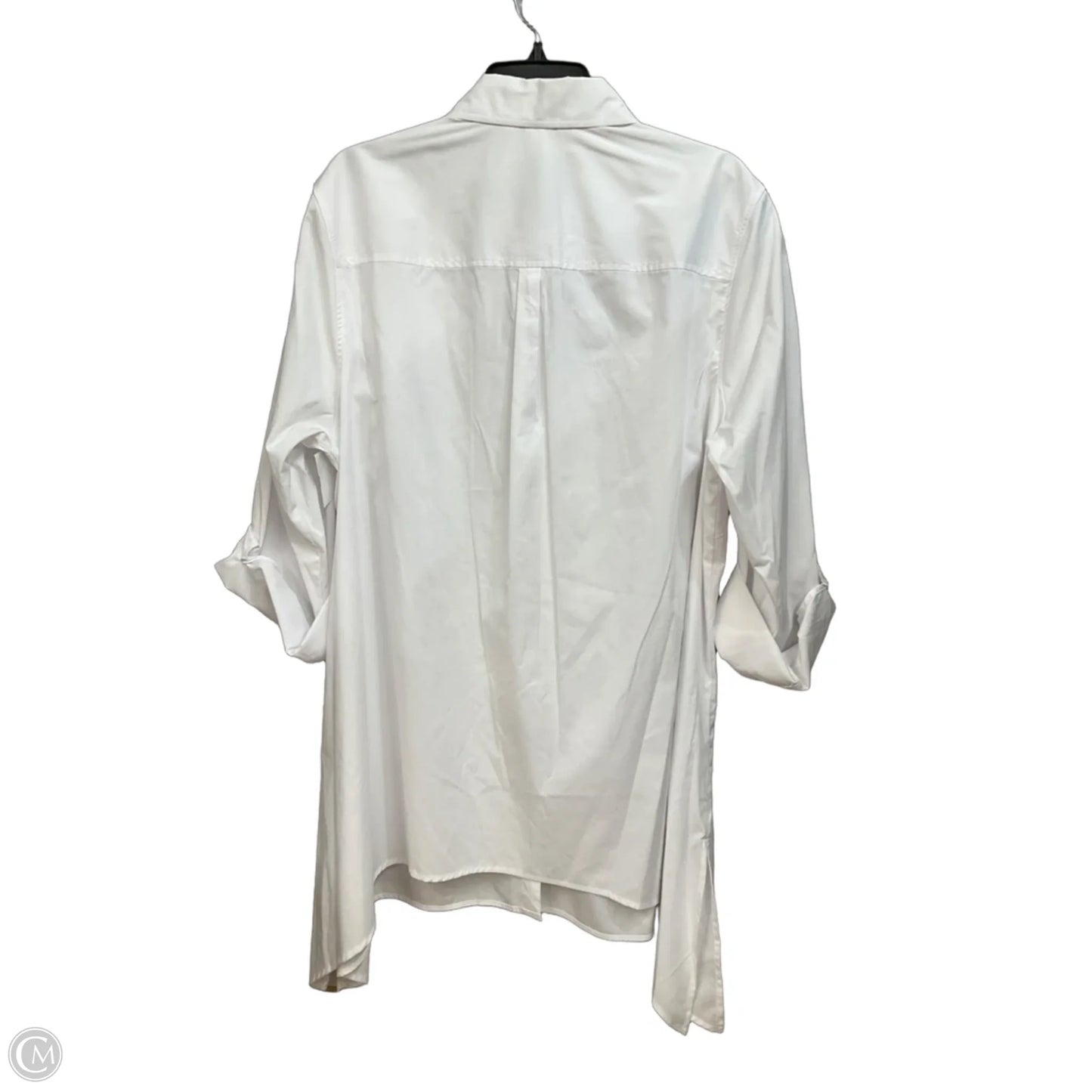 Blouse Long Sleeve By Zac And Rachel In White, Size: 2x
