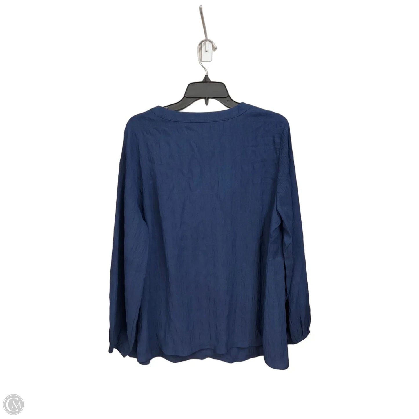 Top Long Sleeve By Bloomchic In Navy, Size: Xl