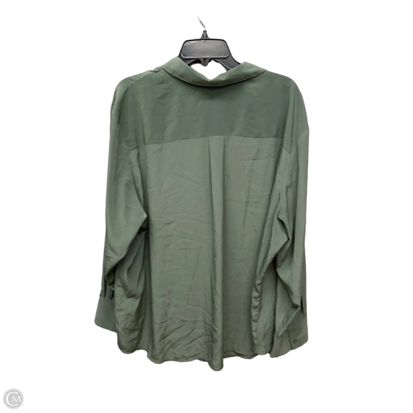 Blouse Long Sleeve By Nine West In Green, Size: 3x