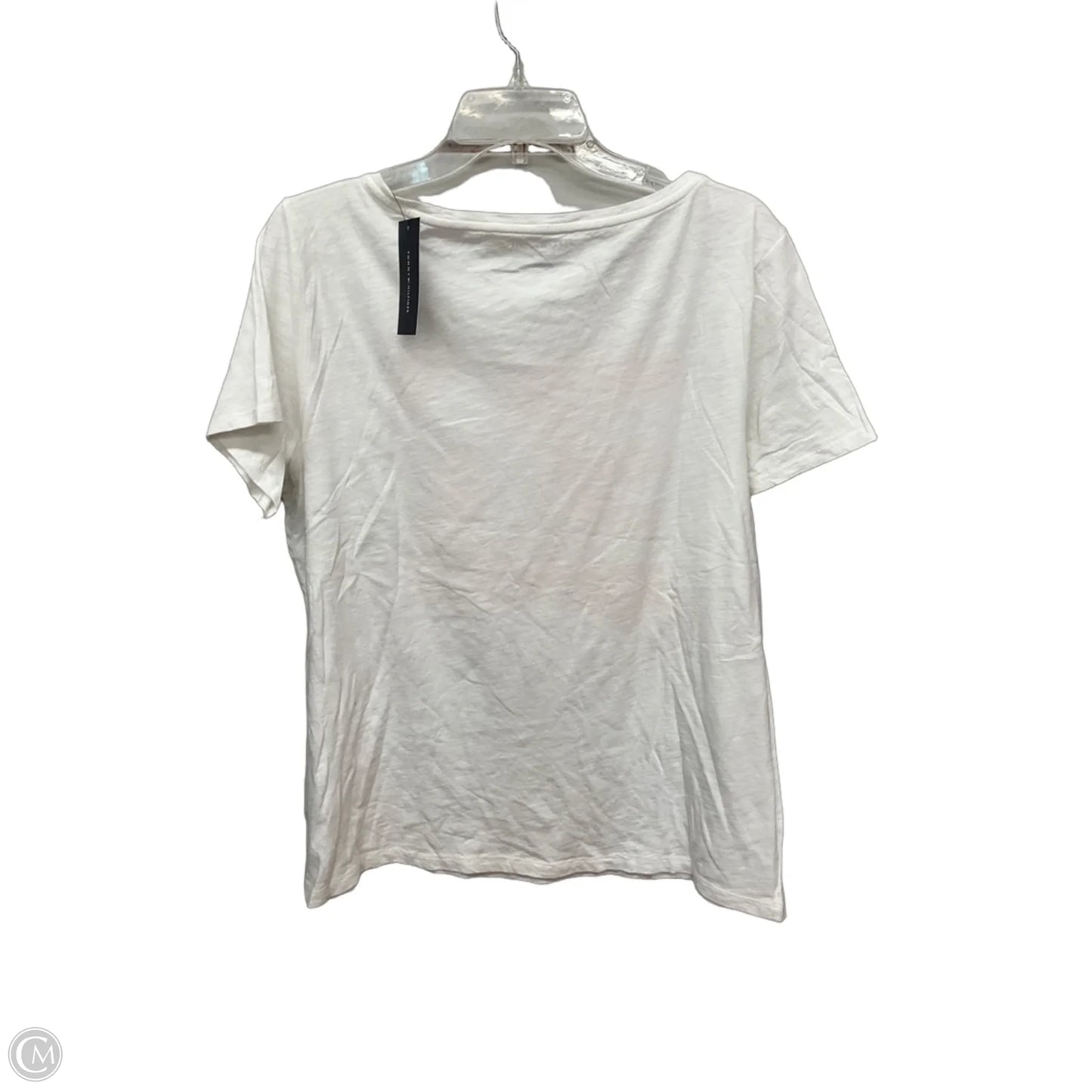Top Short Sleeve By Tommy Hilfiger In Pink & White, Size: Xl