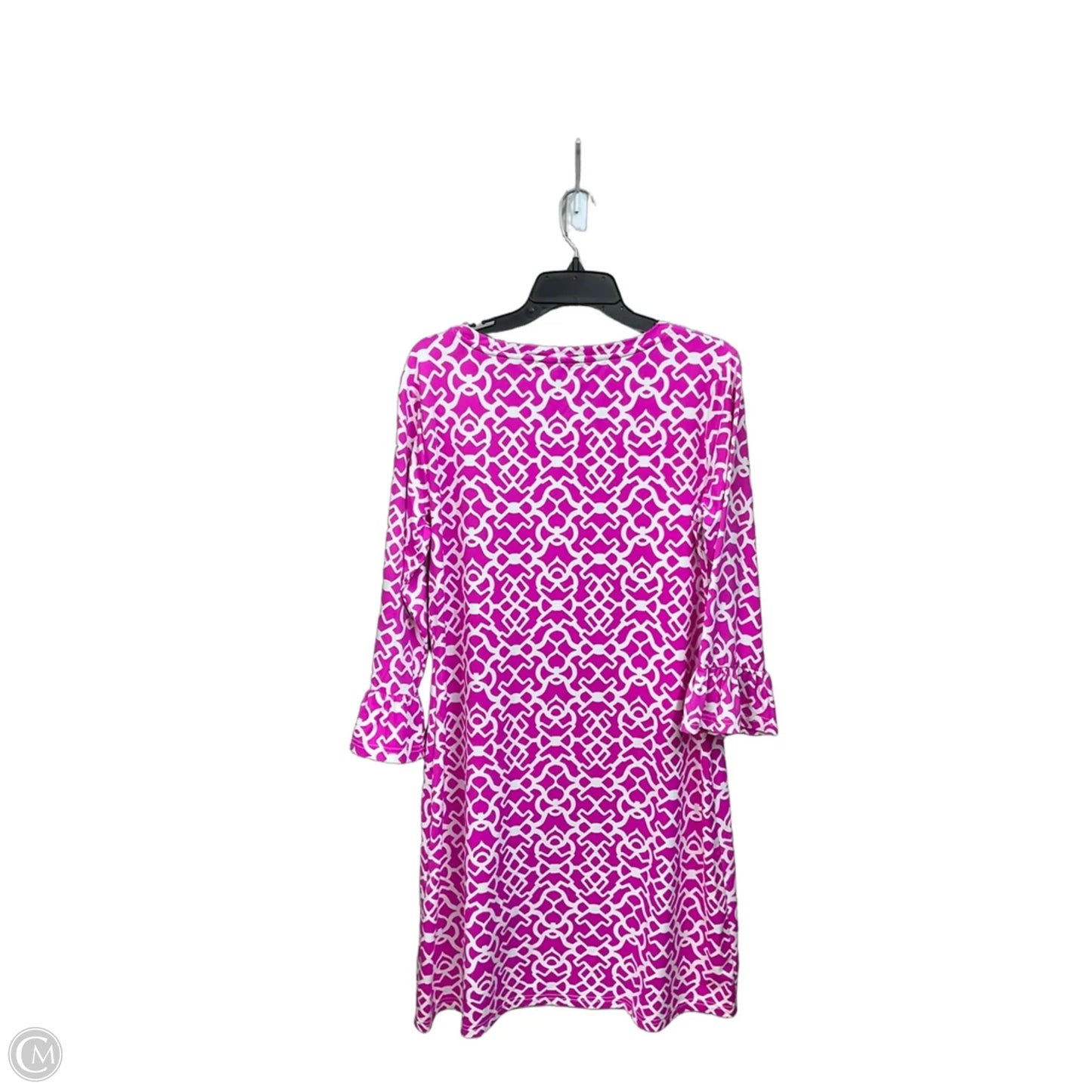 Dress Party Midi By Clothes Mentor In Purple & White, Size: L