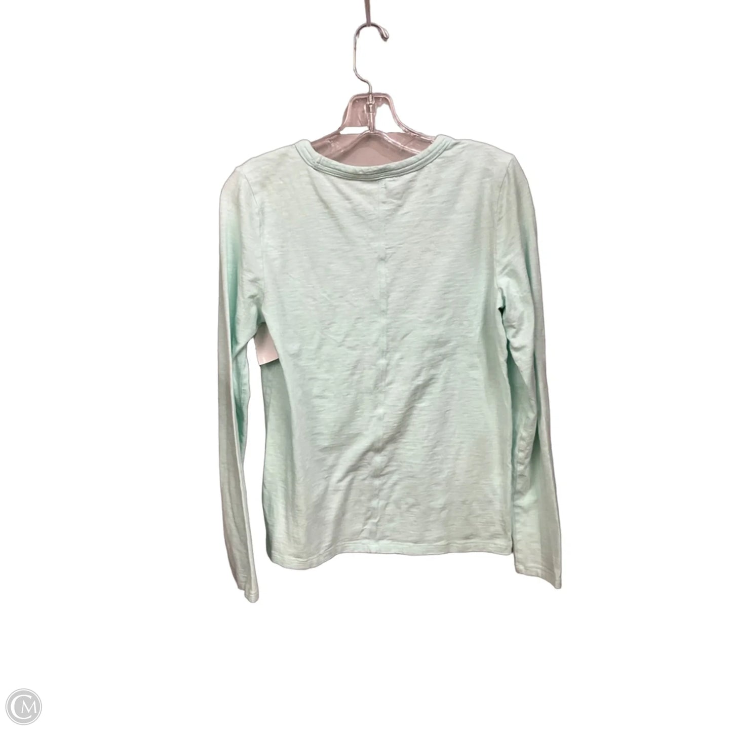 Top Long Sleeve Basic By Gap In Green, Size: M