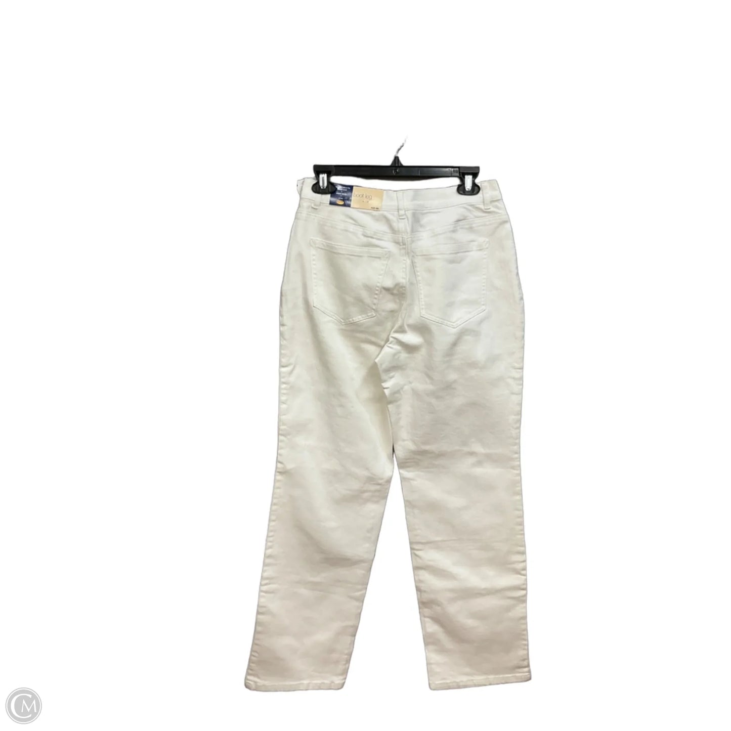 Jeans Boot Cut By Talbots In White Denim, Size: 8