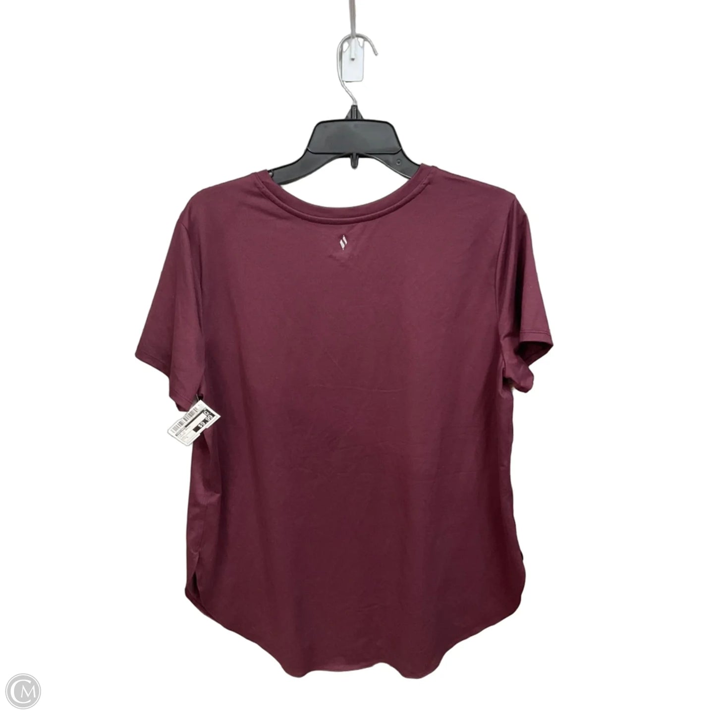 Top Short Sleeve Basic By Skechers In Maroon, Size: L