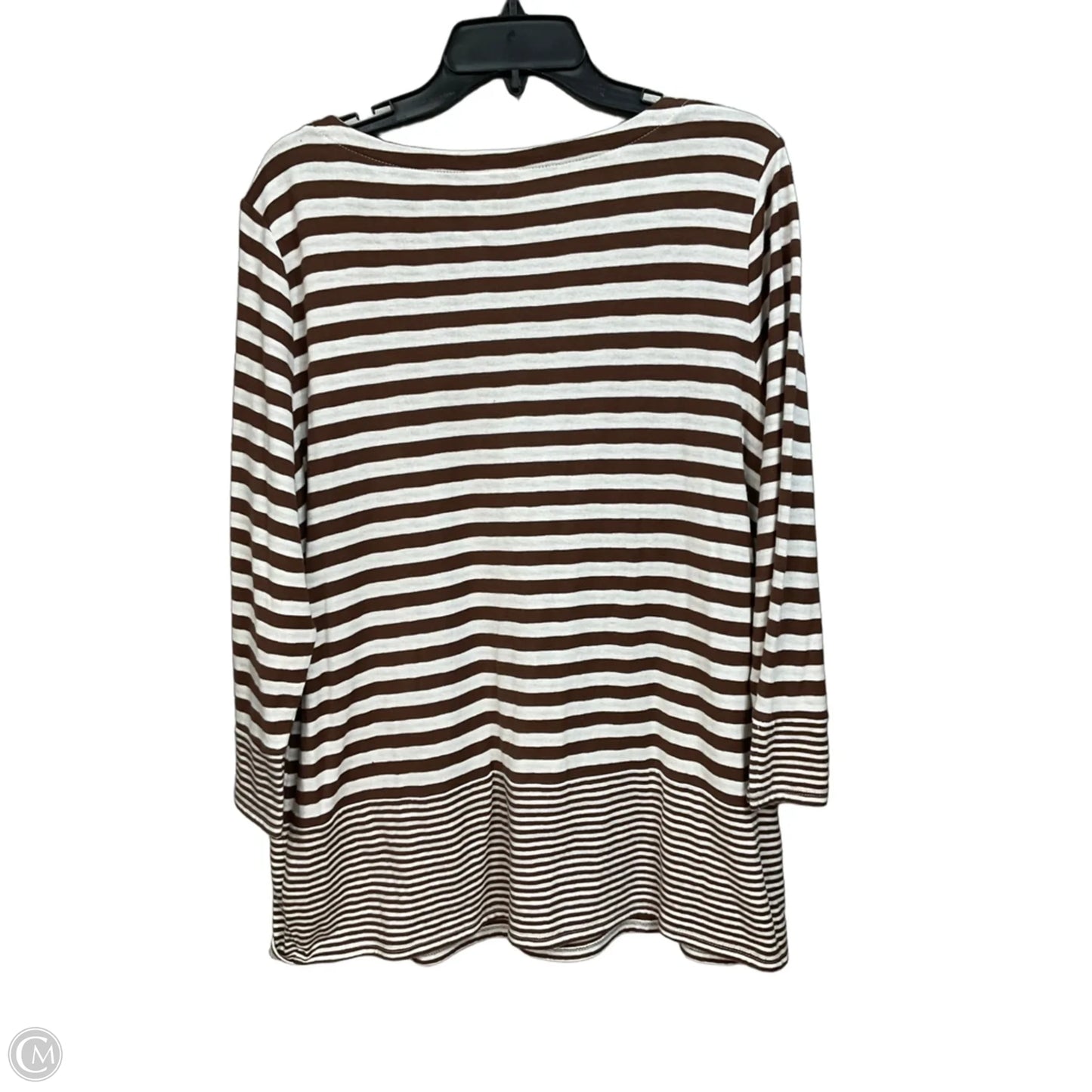 Top 3/4 Sleeve By J. Jill In Striped Pattern, Size: L