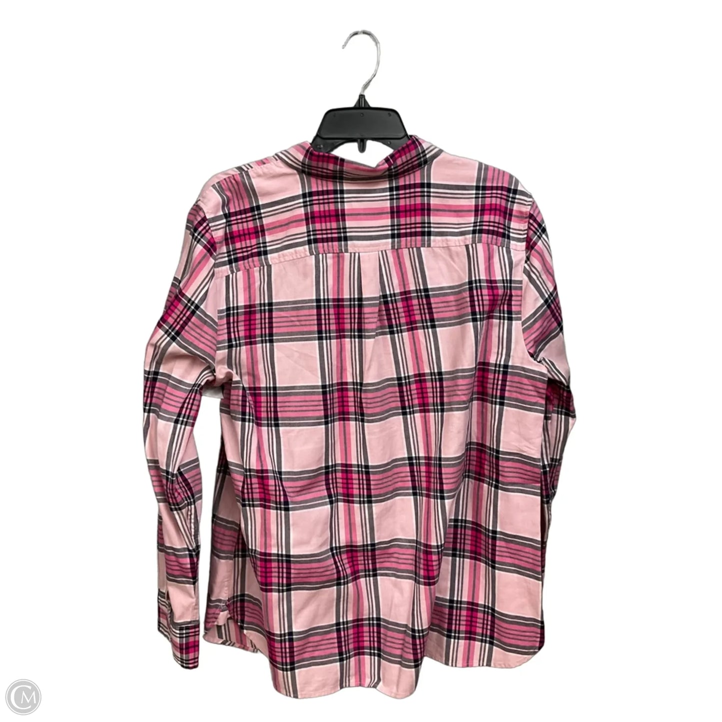Top Long Sleeve By Talbots In Plaid Pattern, Size: Xl