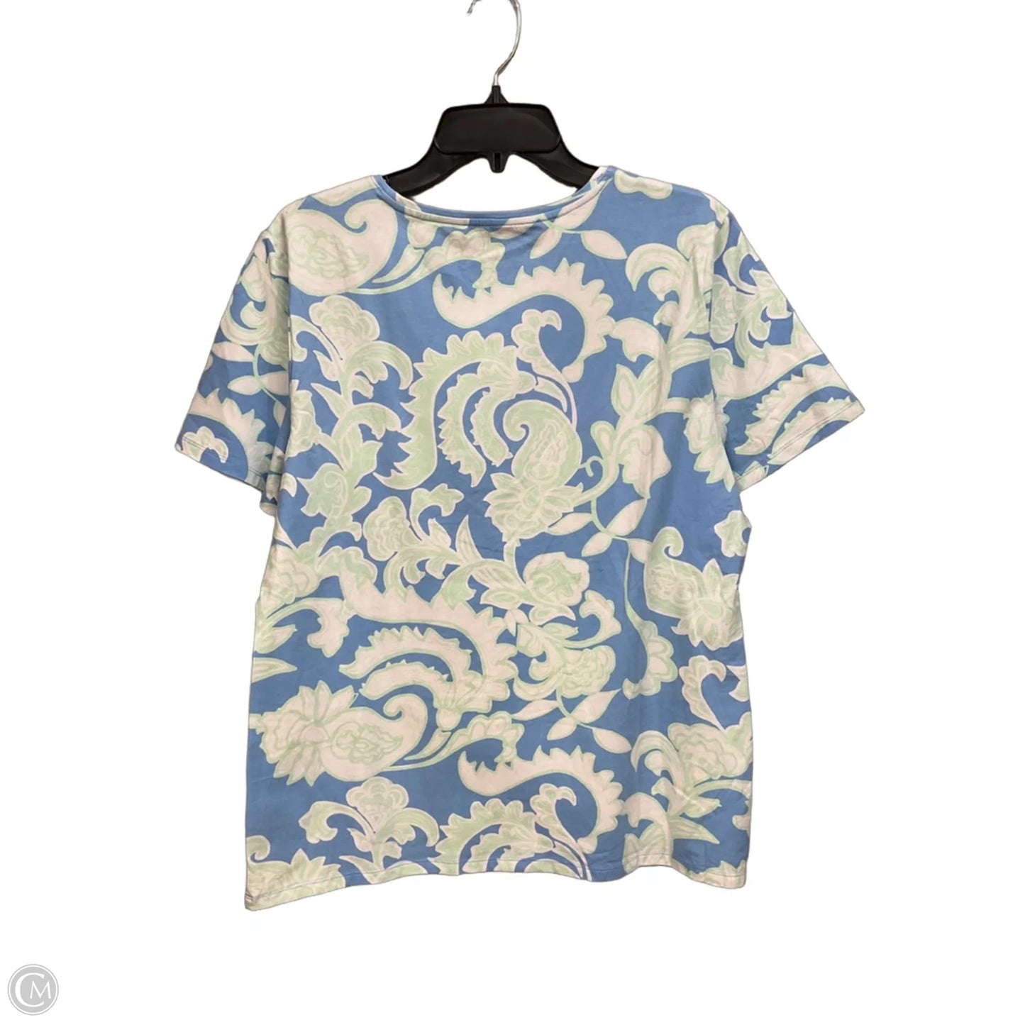 Top Short Sleeve By Talbots In Floral Print, Size: Xl