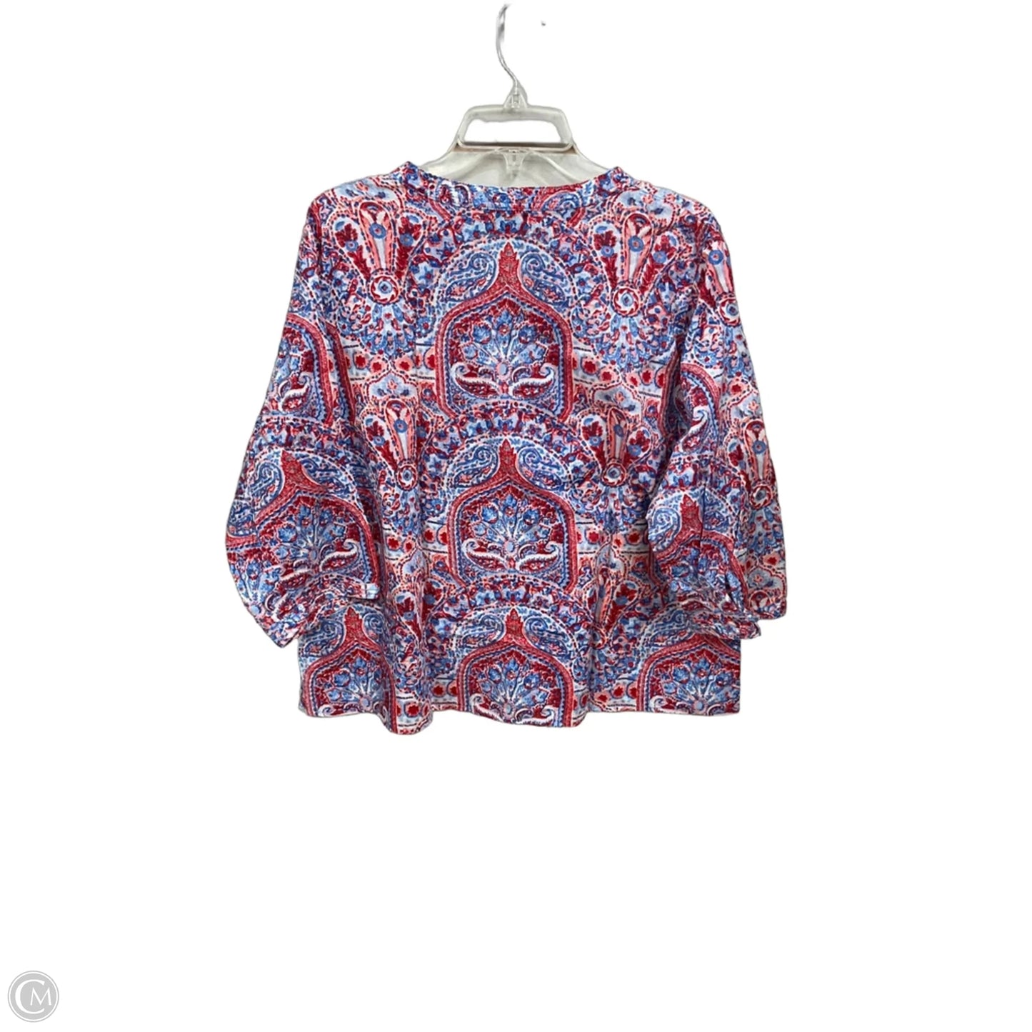 Blouse 3/4 Sleeve By Talbots In Paisley Print, Size: 2x