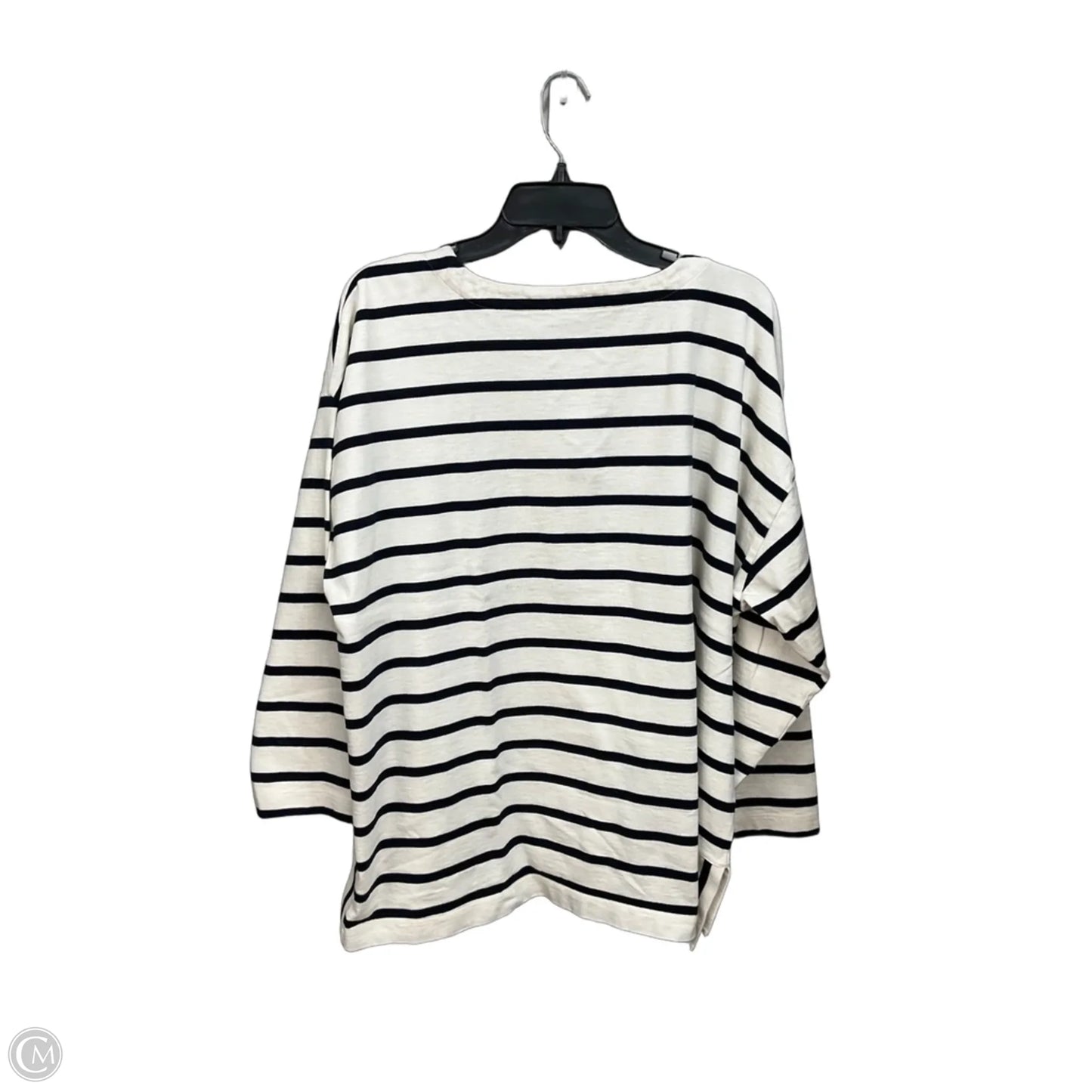Top 3/4 Sleeve By Talbots In Striped Pattern, Size: 3x