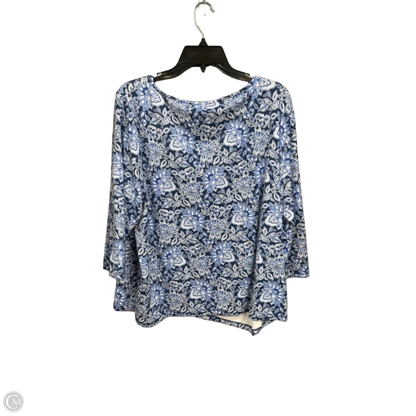 Top 3/4 Sleeve By Talbots In Floral Print, Size: 3x