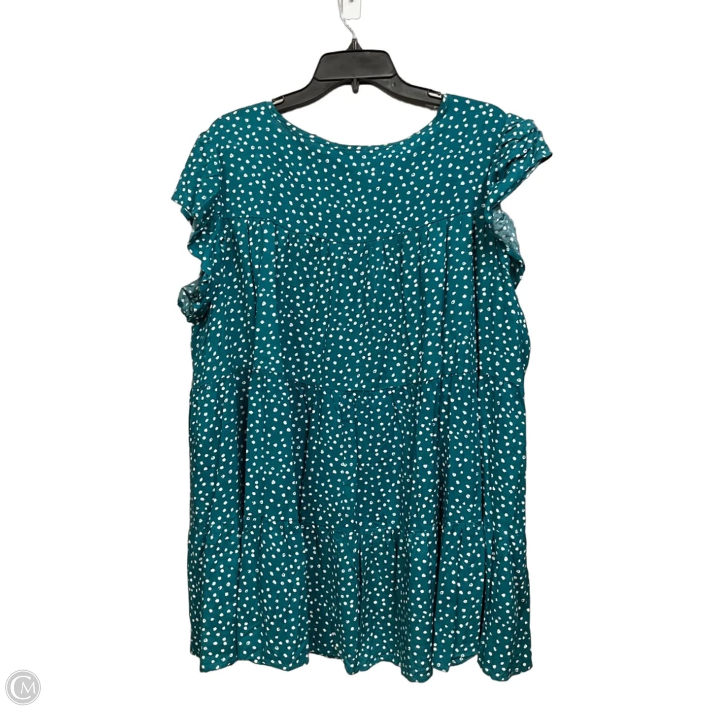 Top Short Sleeve By Bloomchic In Polkadot Pattern, Size: Xxl