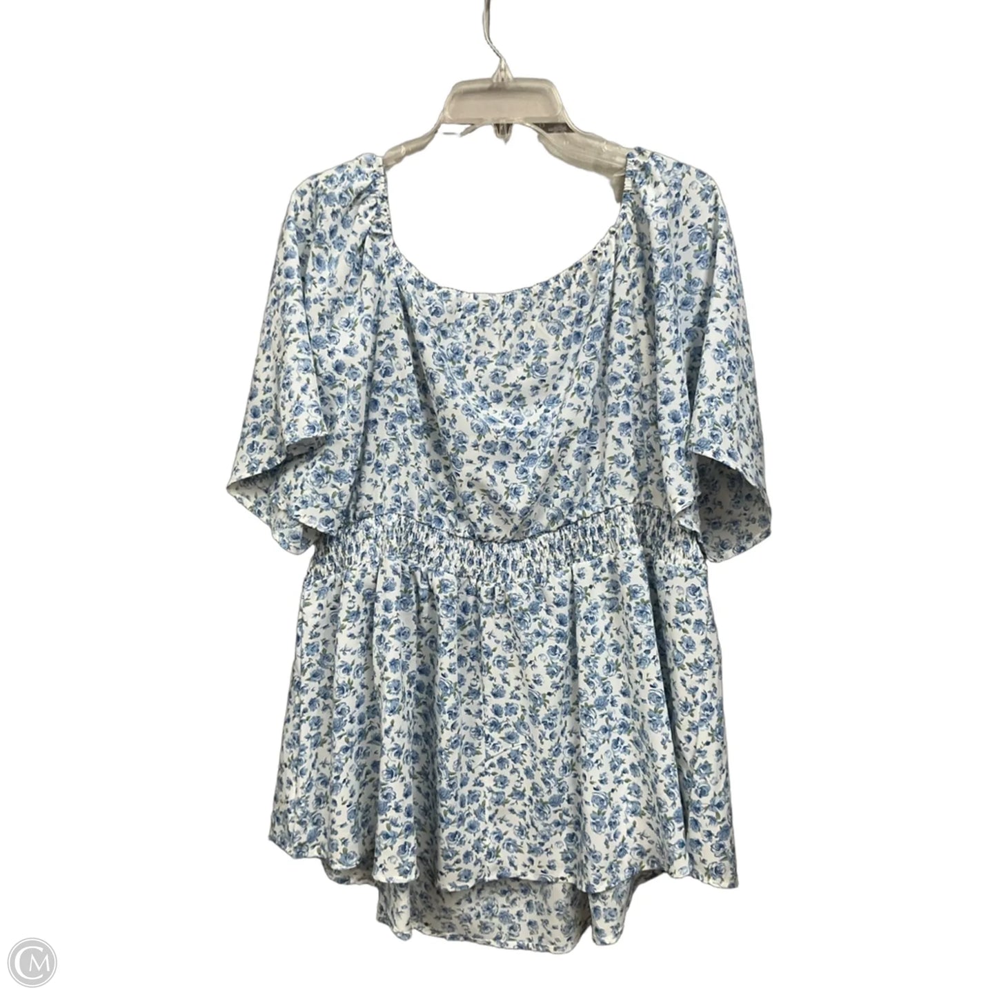 Top Short Sleeve By Bloomchic In Floral Print, Size: Xxl
