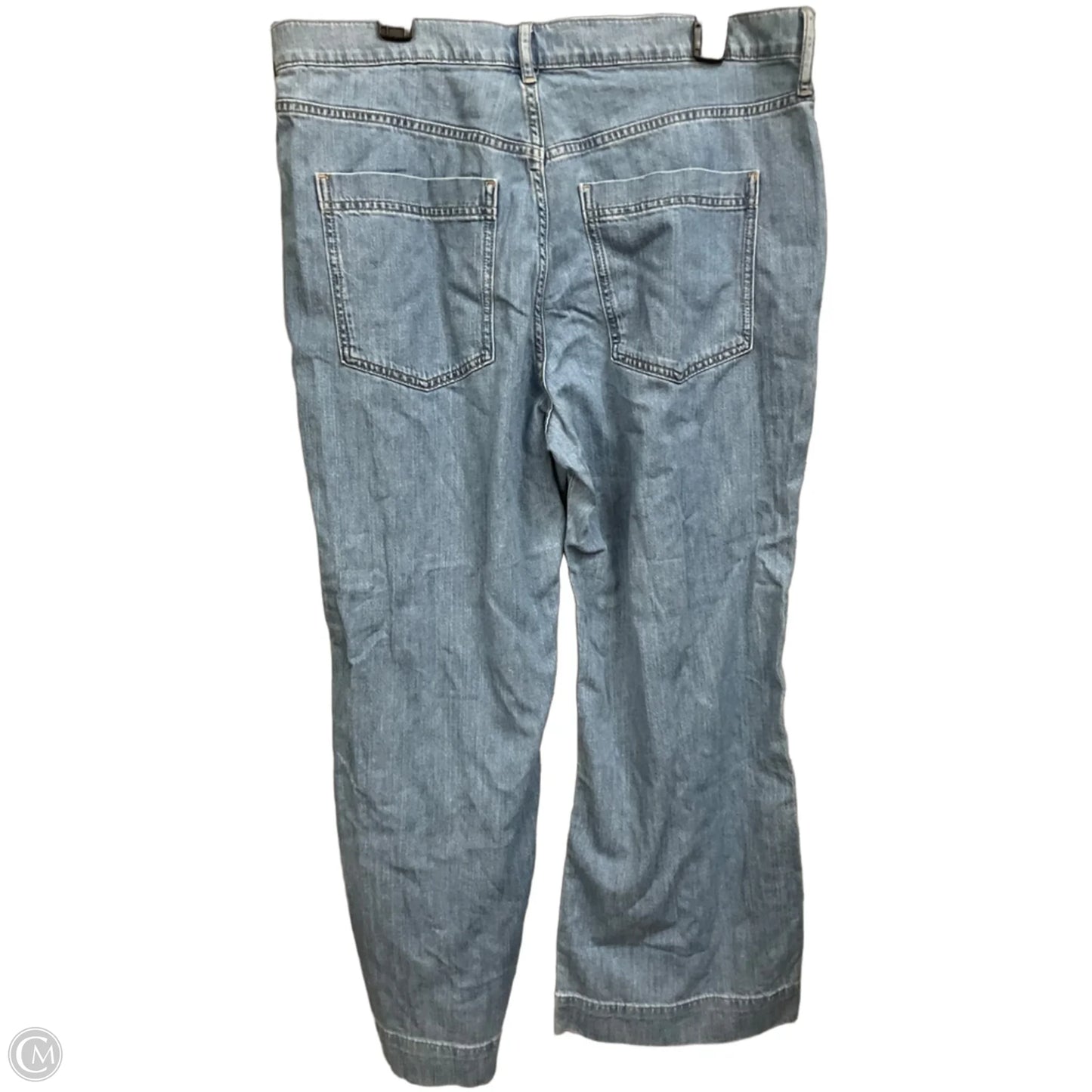 Jeans Wide Leg By J. Crew In Blue Denim, Size: 14p
