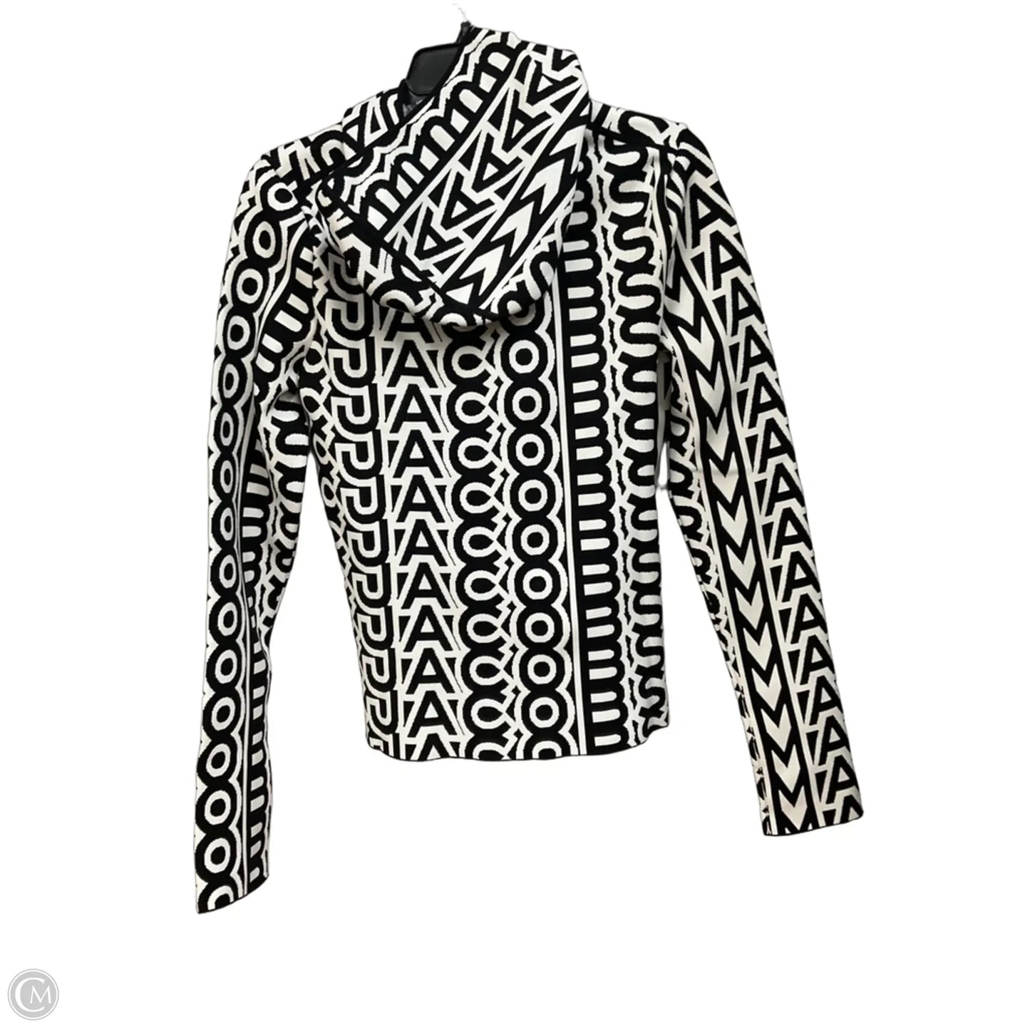 Jacket Luxury Designer By Marc Jacobs In Black & White, Size: M