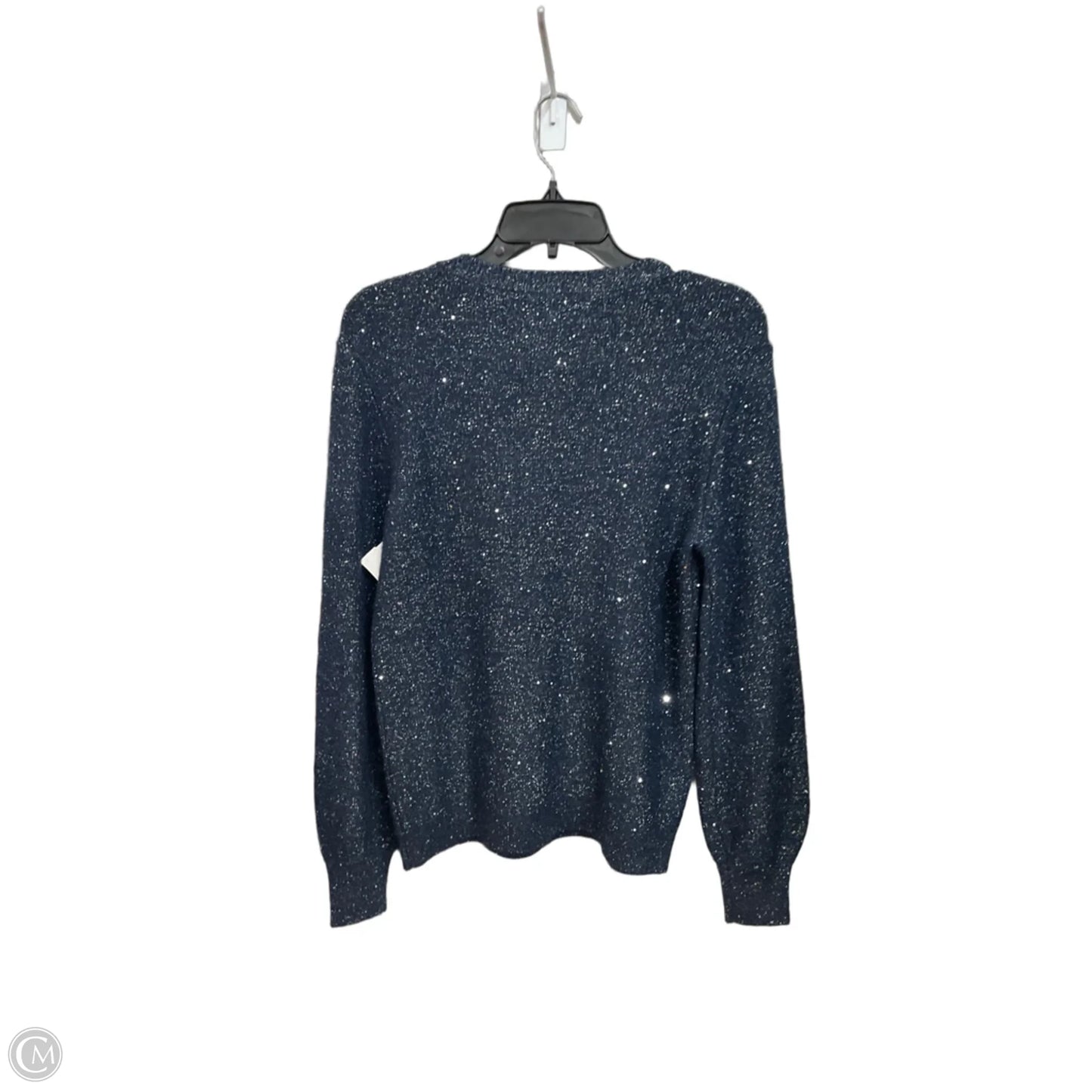Sweater By Loft In Blue & Silver, Size: M