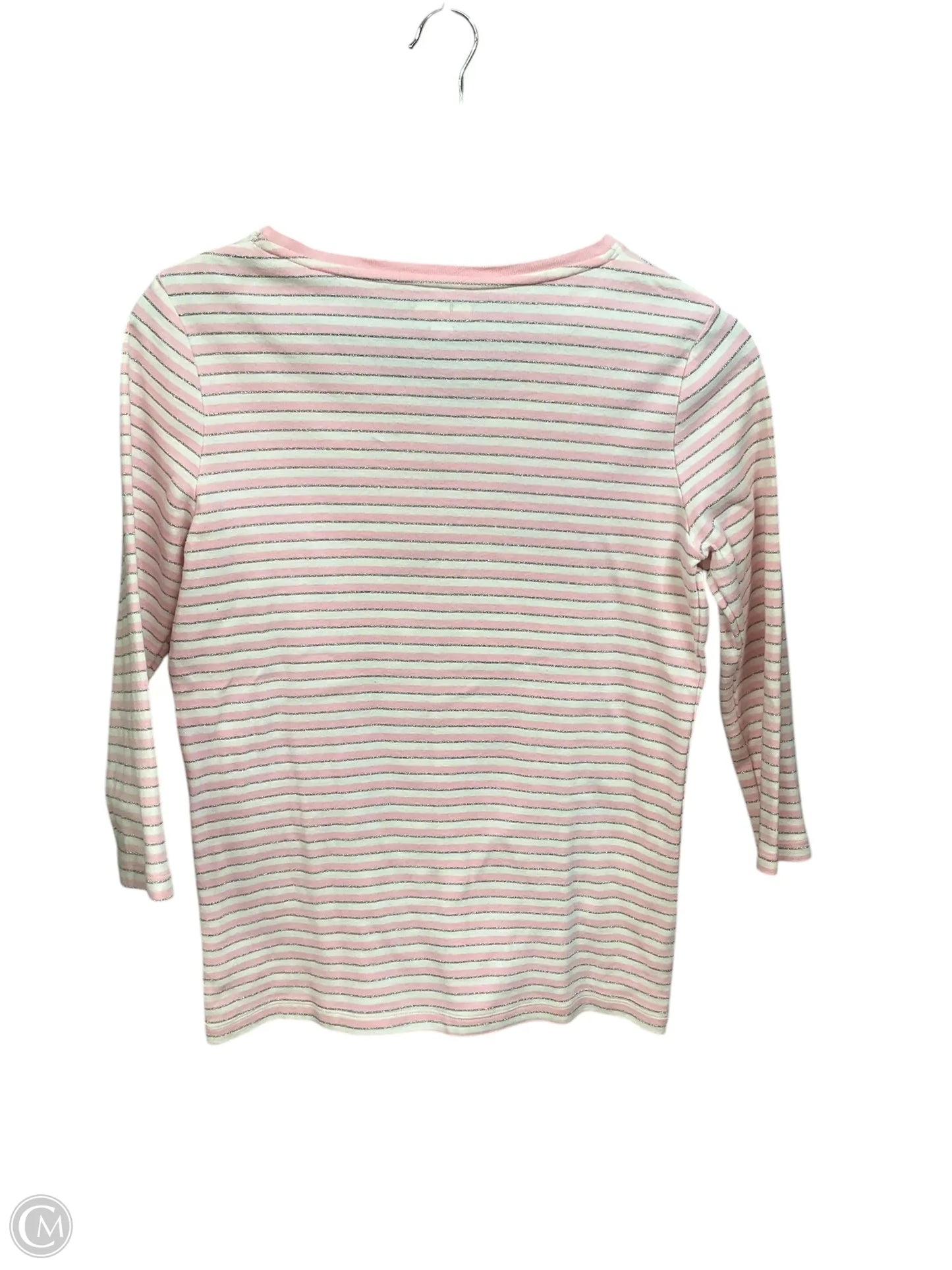 Top Long Sleeve By Kim Rogers In Striped Pattern, Size: S
