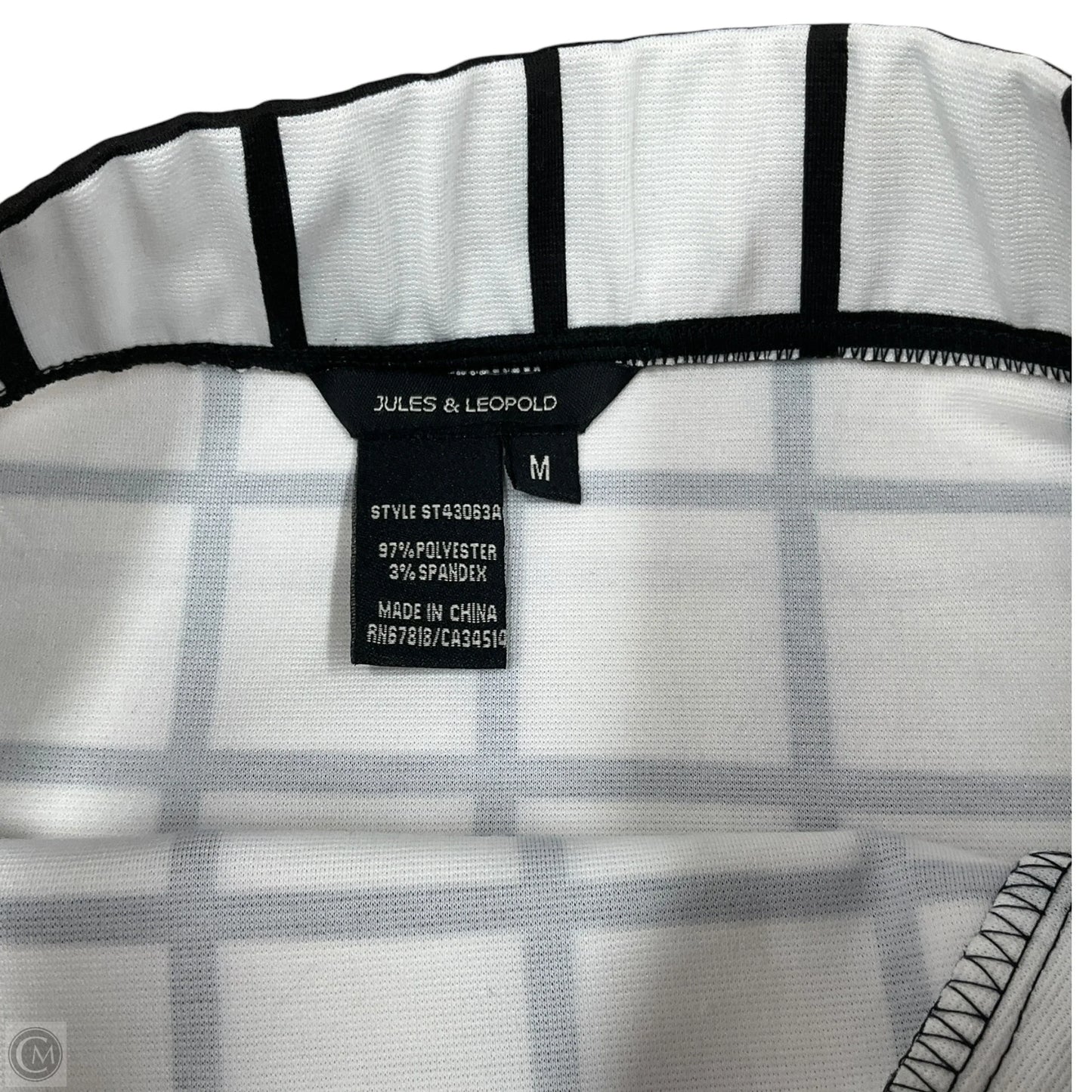 Skirt Mini & Short By Jules & Leopold In Blue & White, Size: M