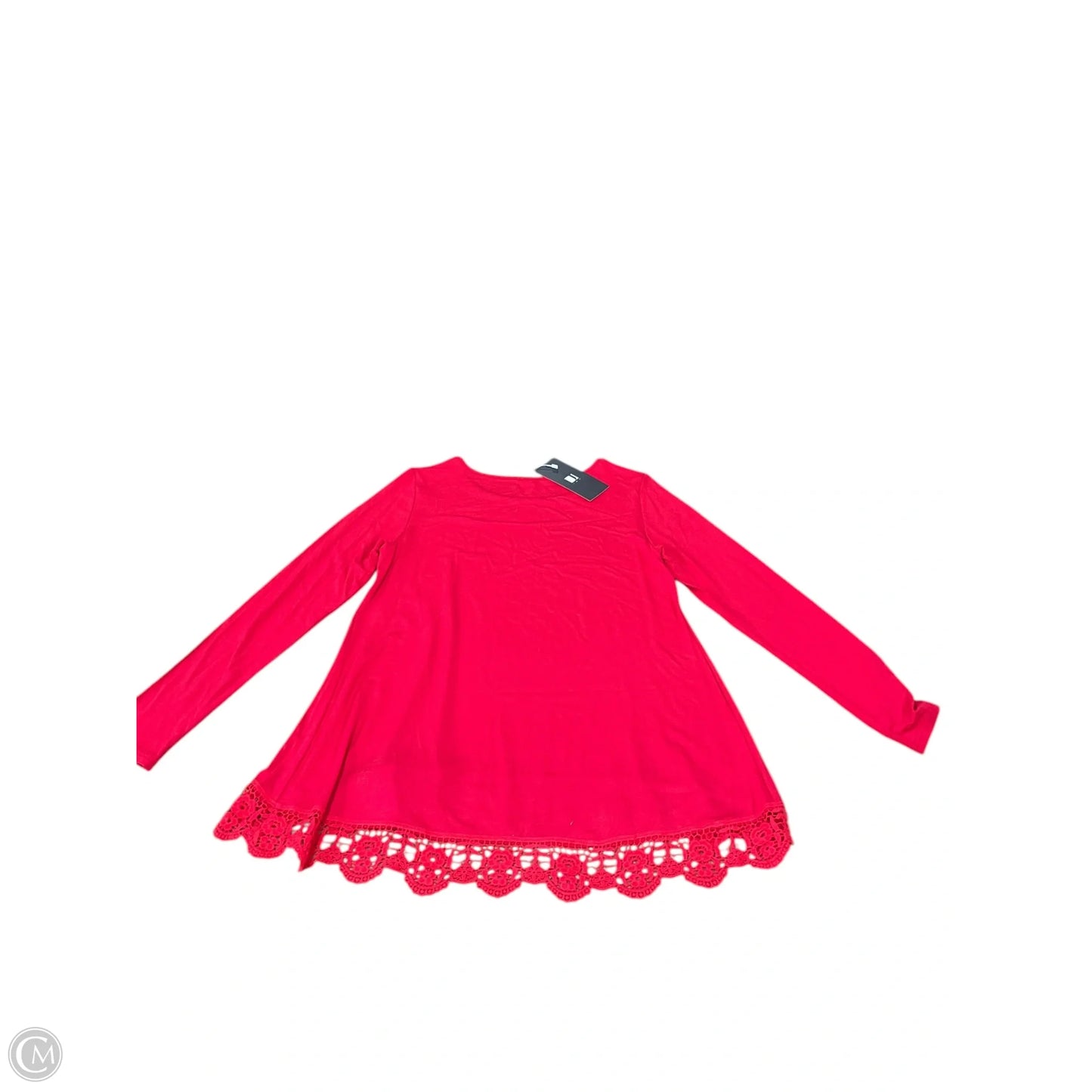 Top Long Sleeve By Clothes Mentor In Red, Size: M
