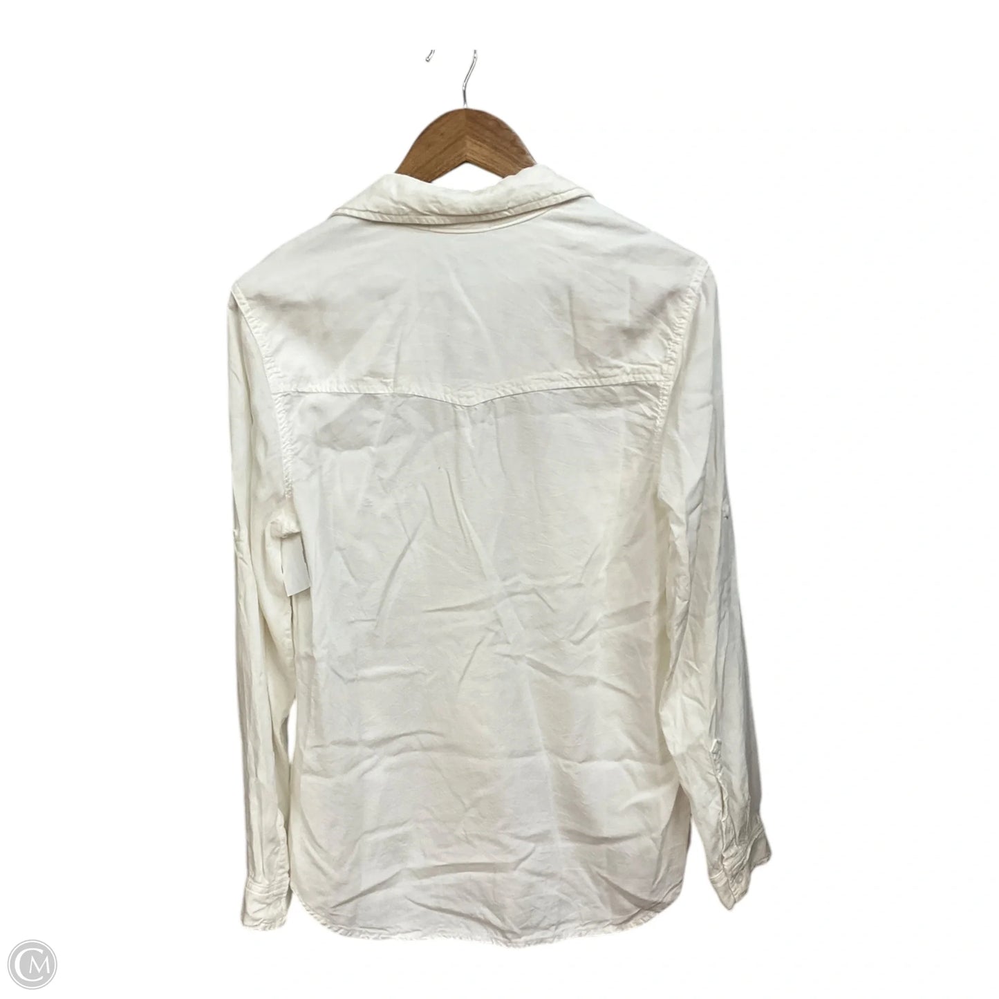 Blouse Long Sleeve By Cloth & Stone In White, Size: M