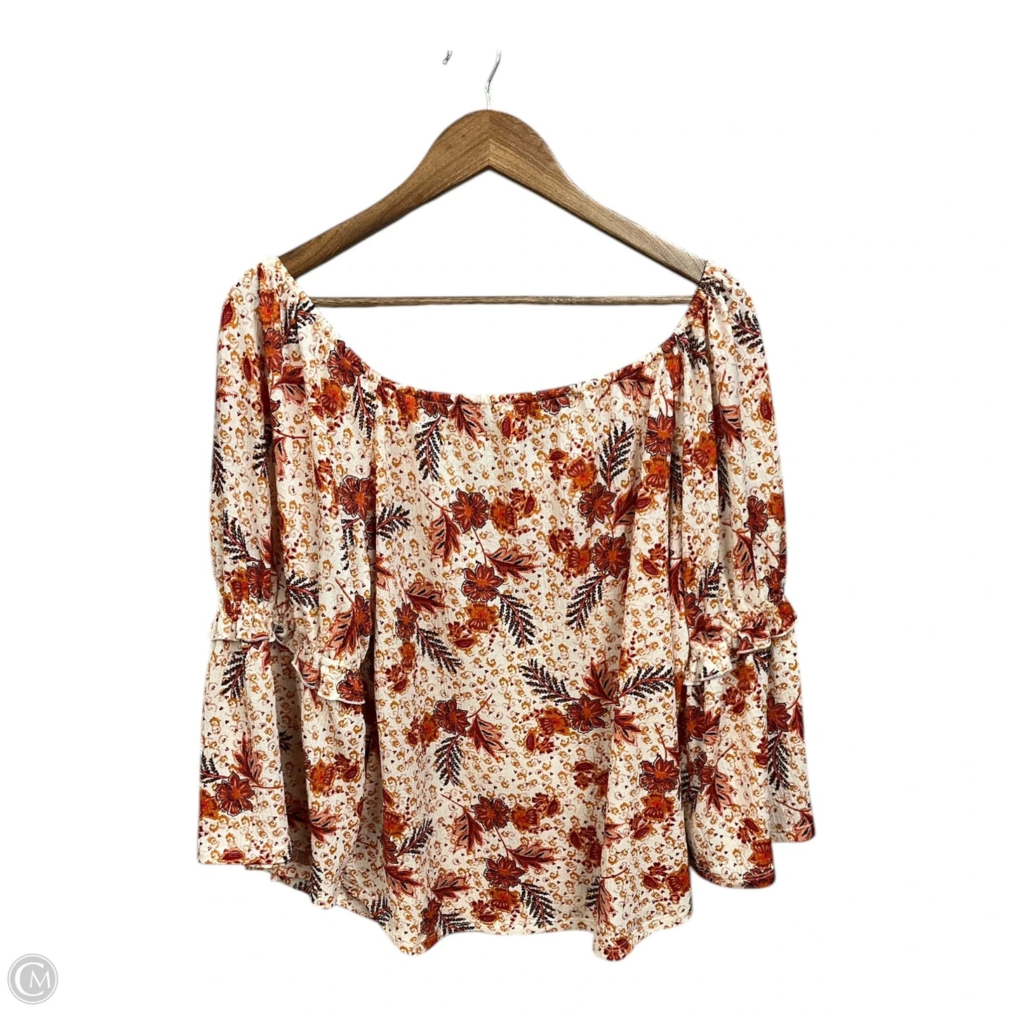 Top Long Sleeve By Chenault In Floral Print, Size: Xl